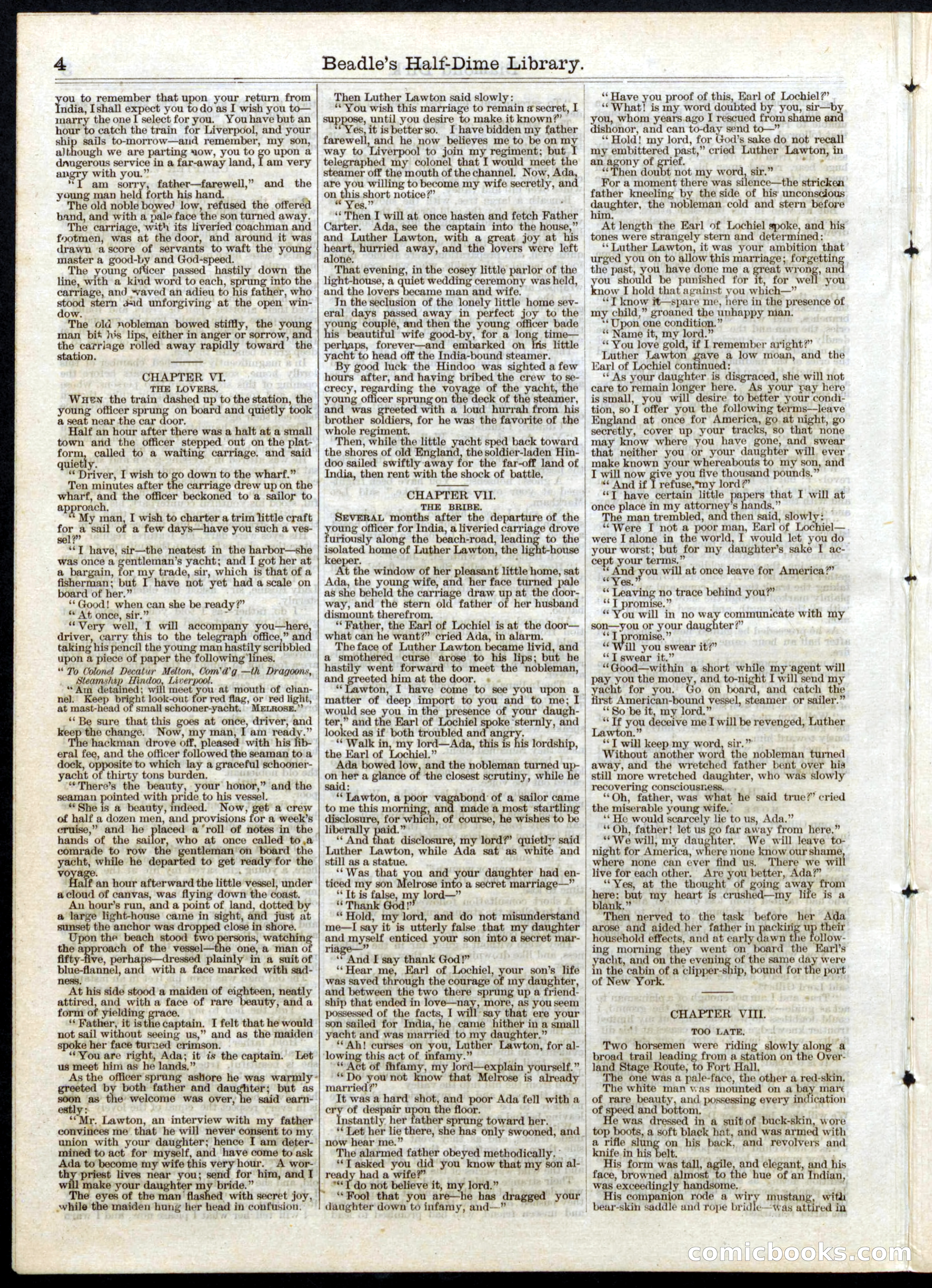 Beadle's Half Dime Library No. 24 — page 4 of 16