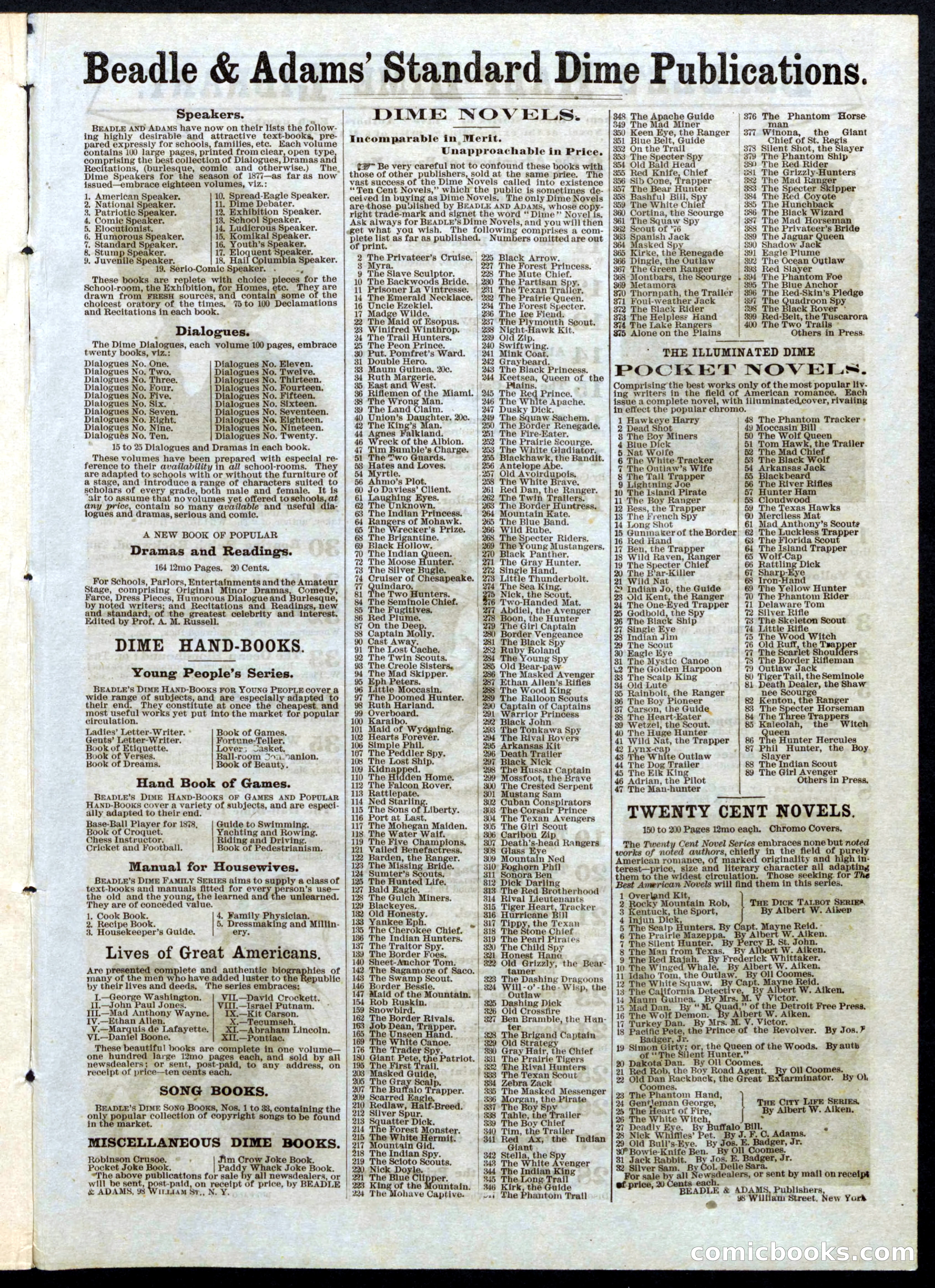 Beadle's Half Dime Library No. 24 — page 15 of 16