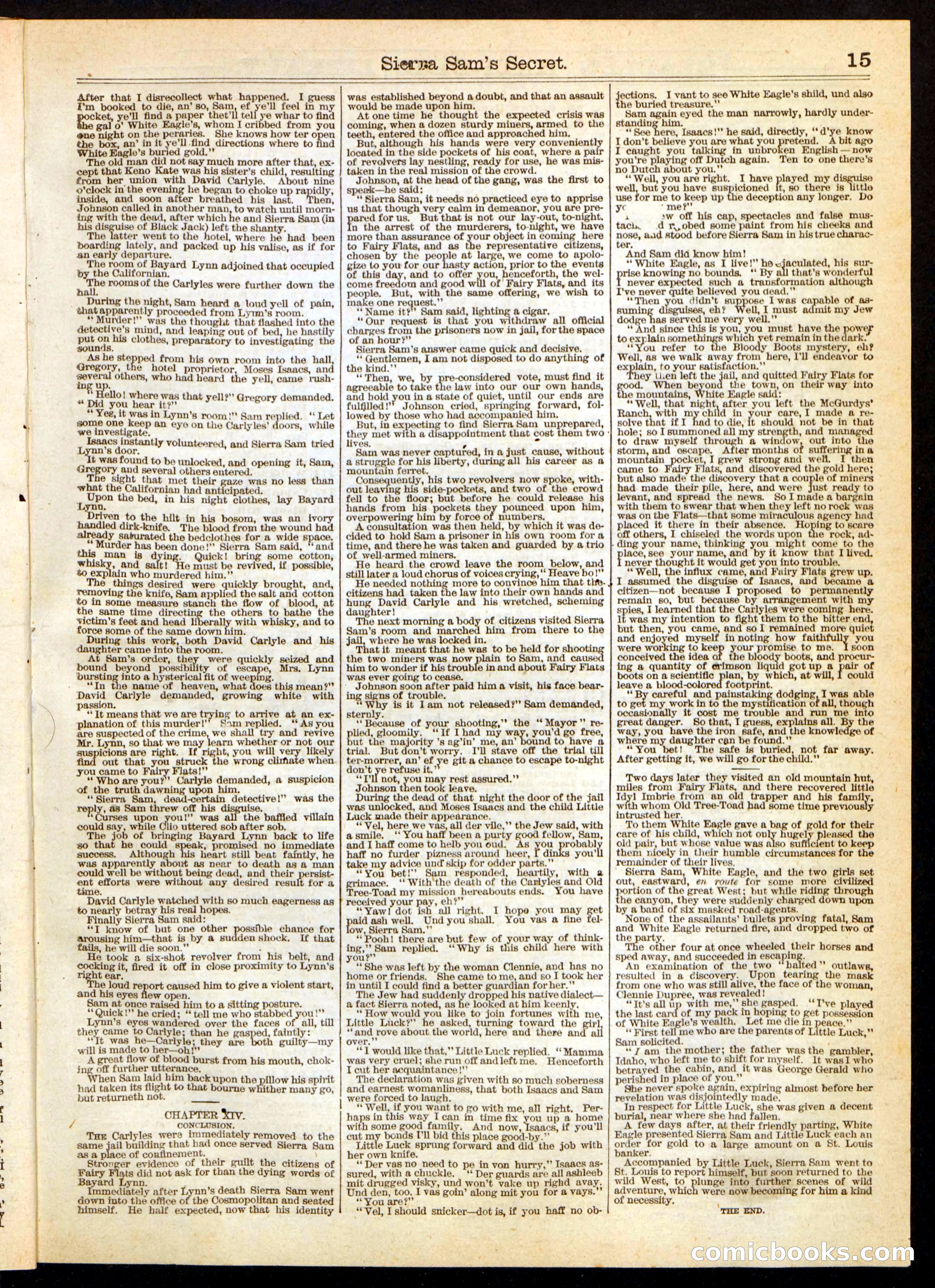 Beadle's Half Dime Library, No. 248 — page 15 of 16
