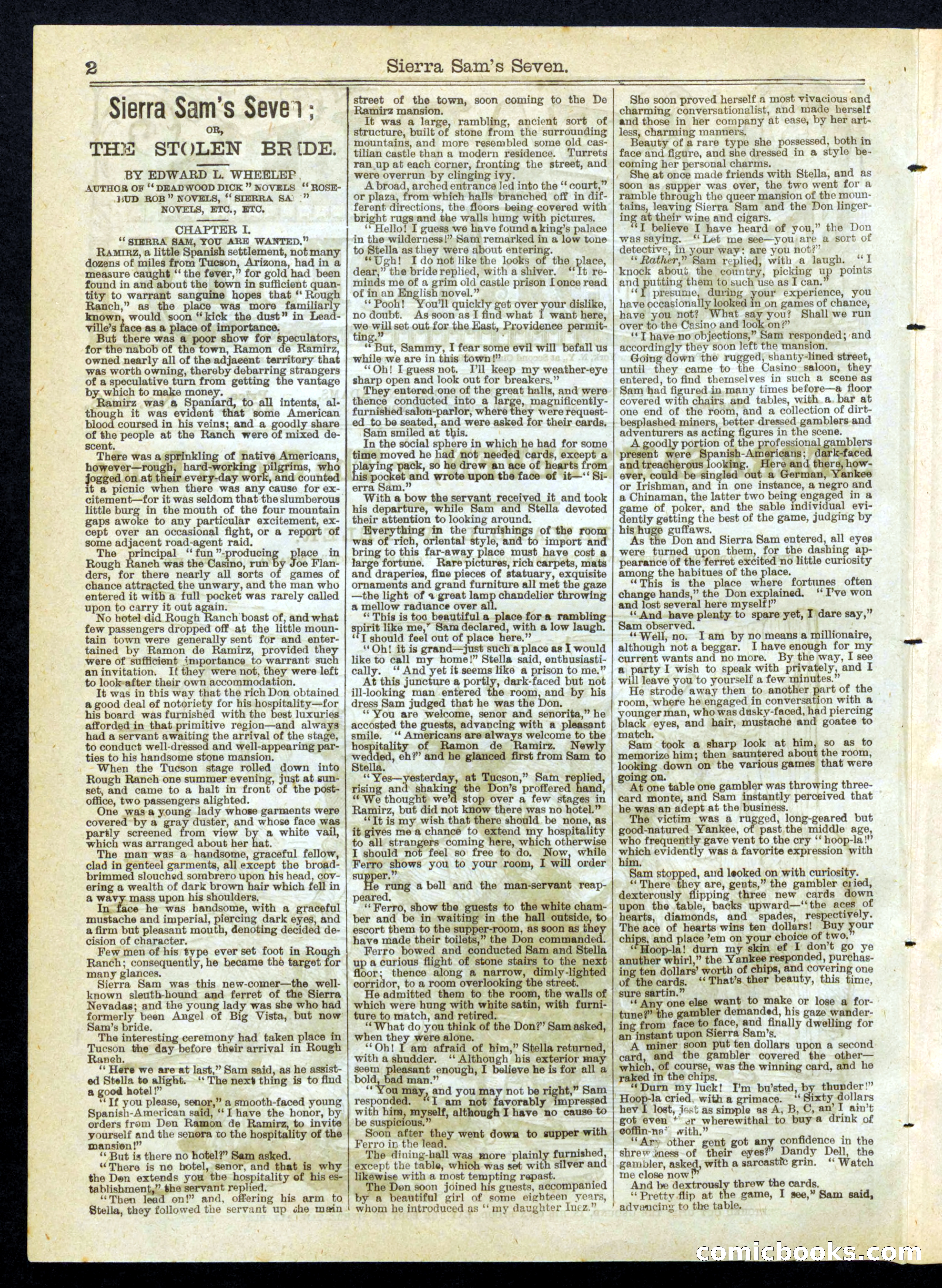 Beadle's Half Dime Library No. 258 — page 2 of 16