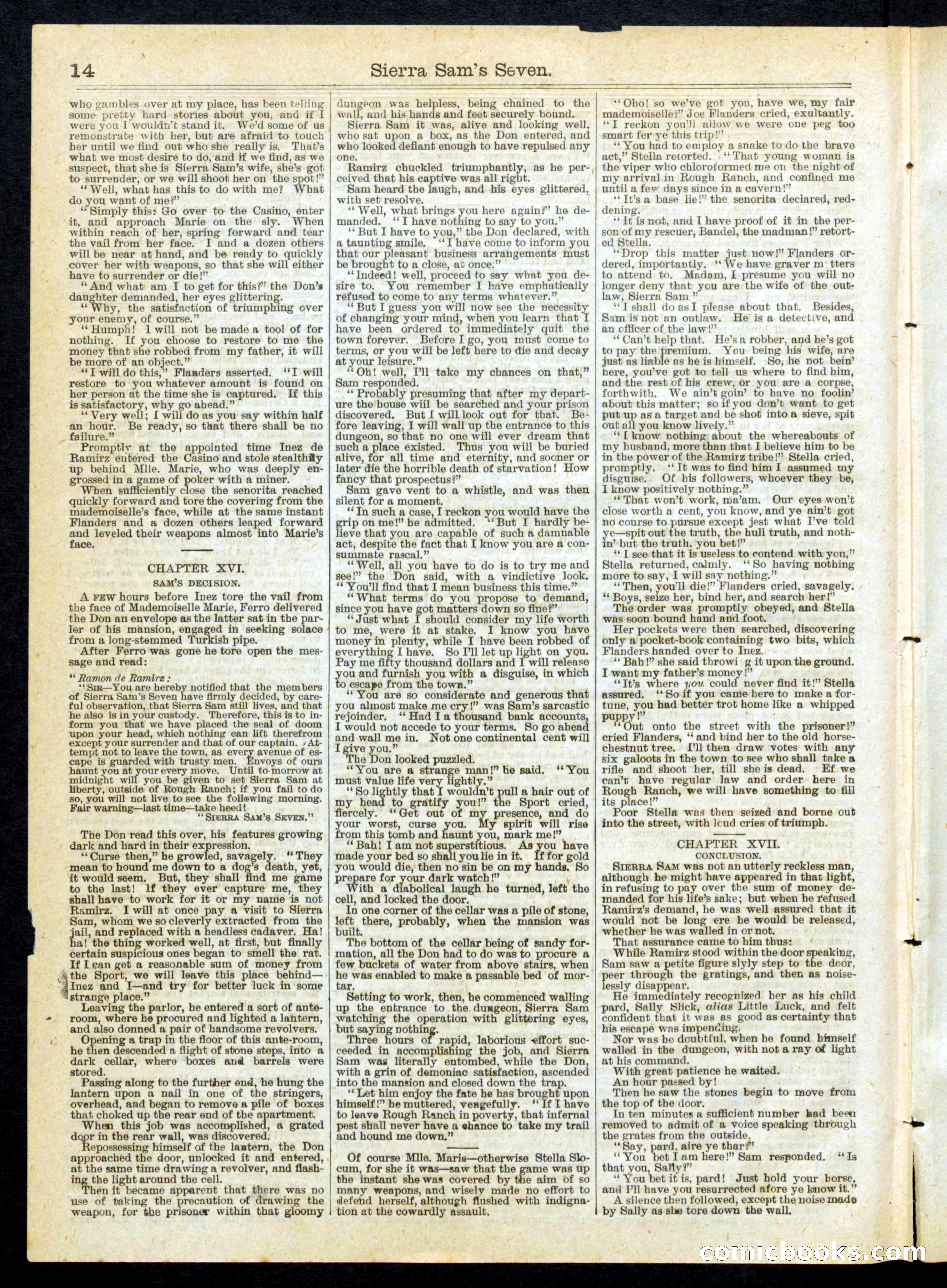 Beadle's Half Dime Library No. 258 — page 14 of 16