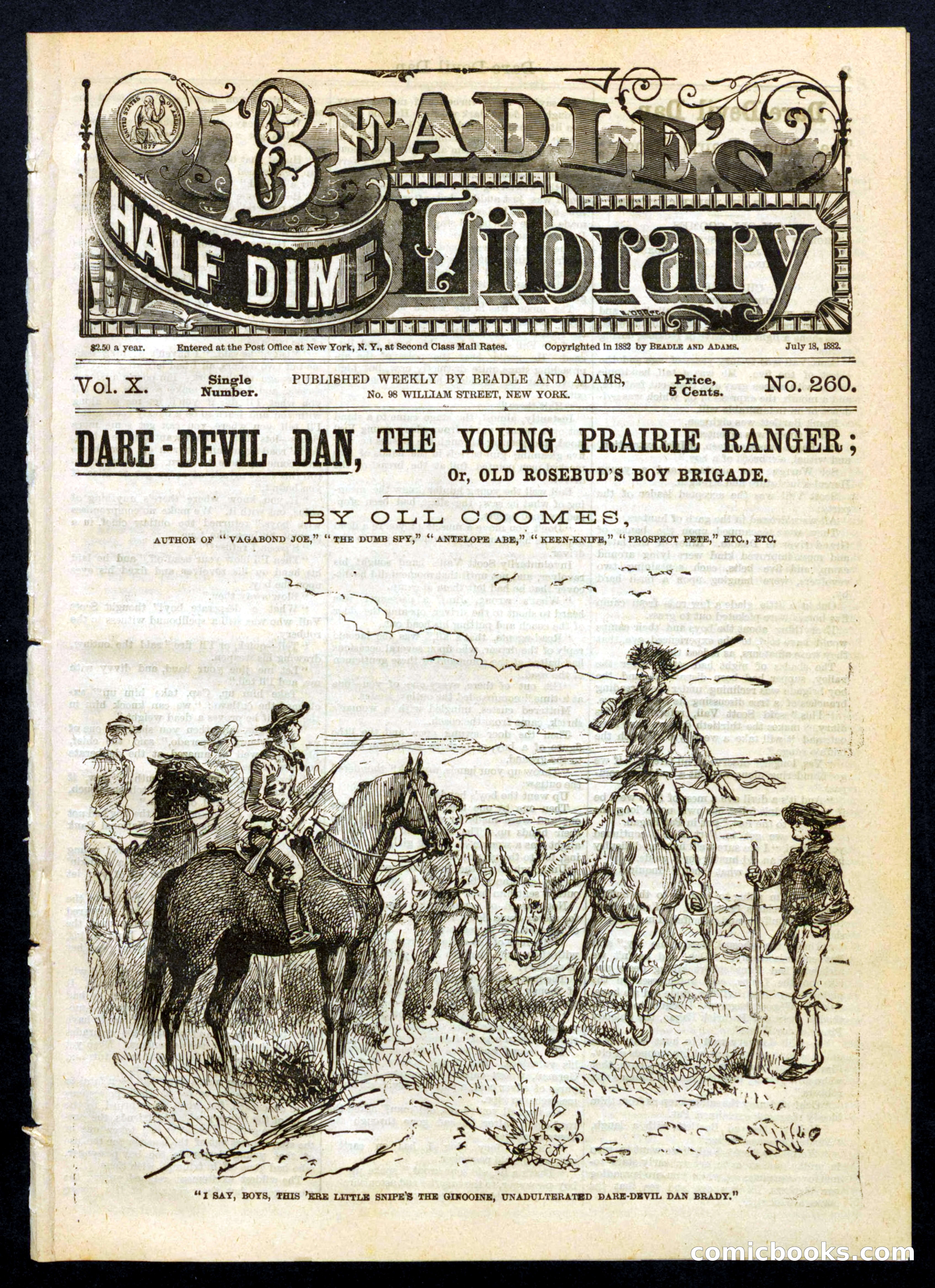 Beadle's Half Dime Library, No. 260 — page 1 of 16