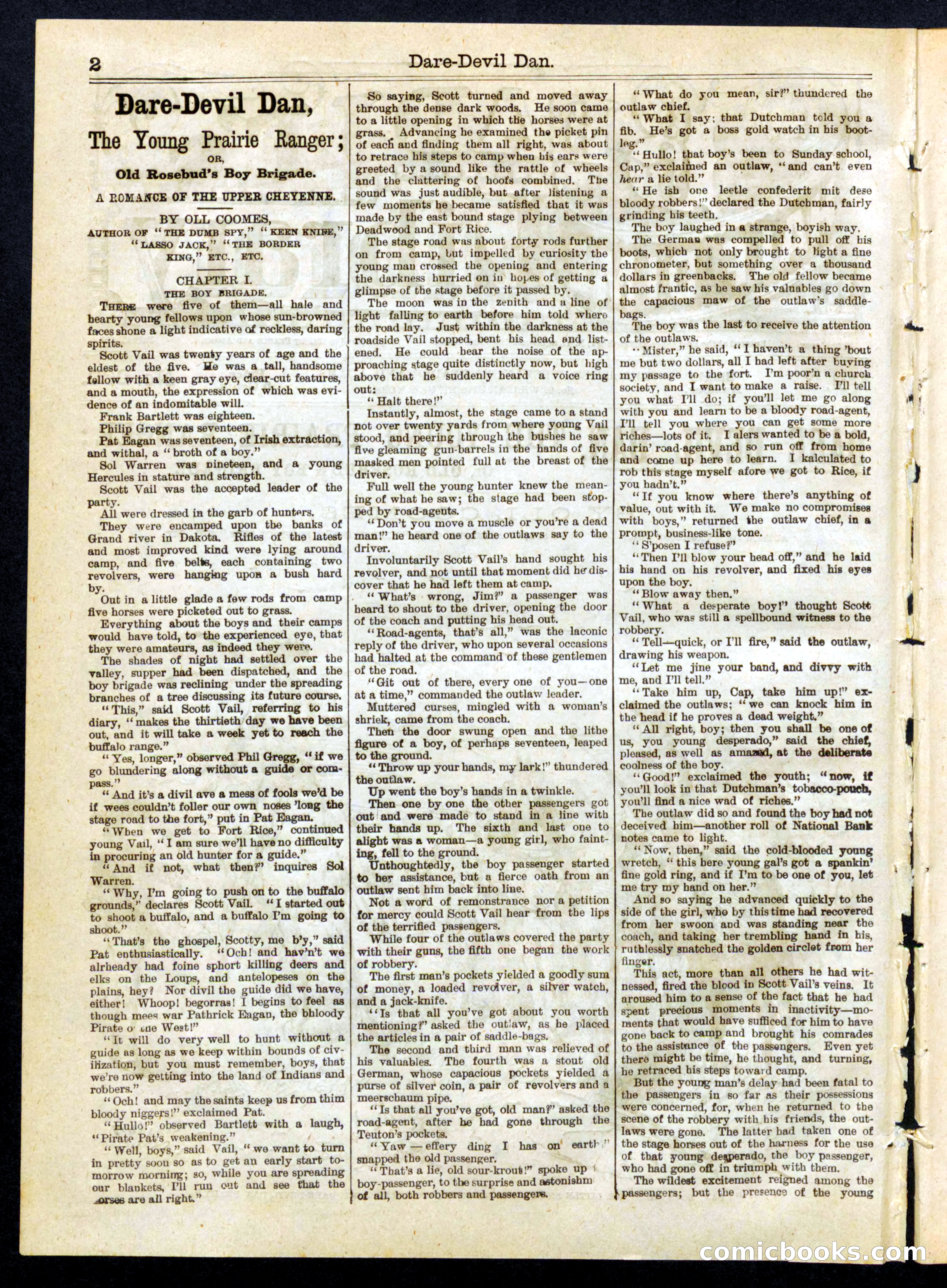 Beadle's Half Dime Library, No. 260 — page 2 of 16