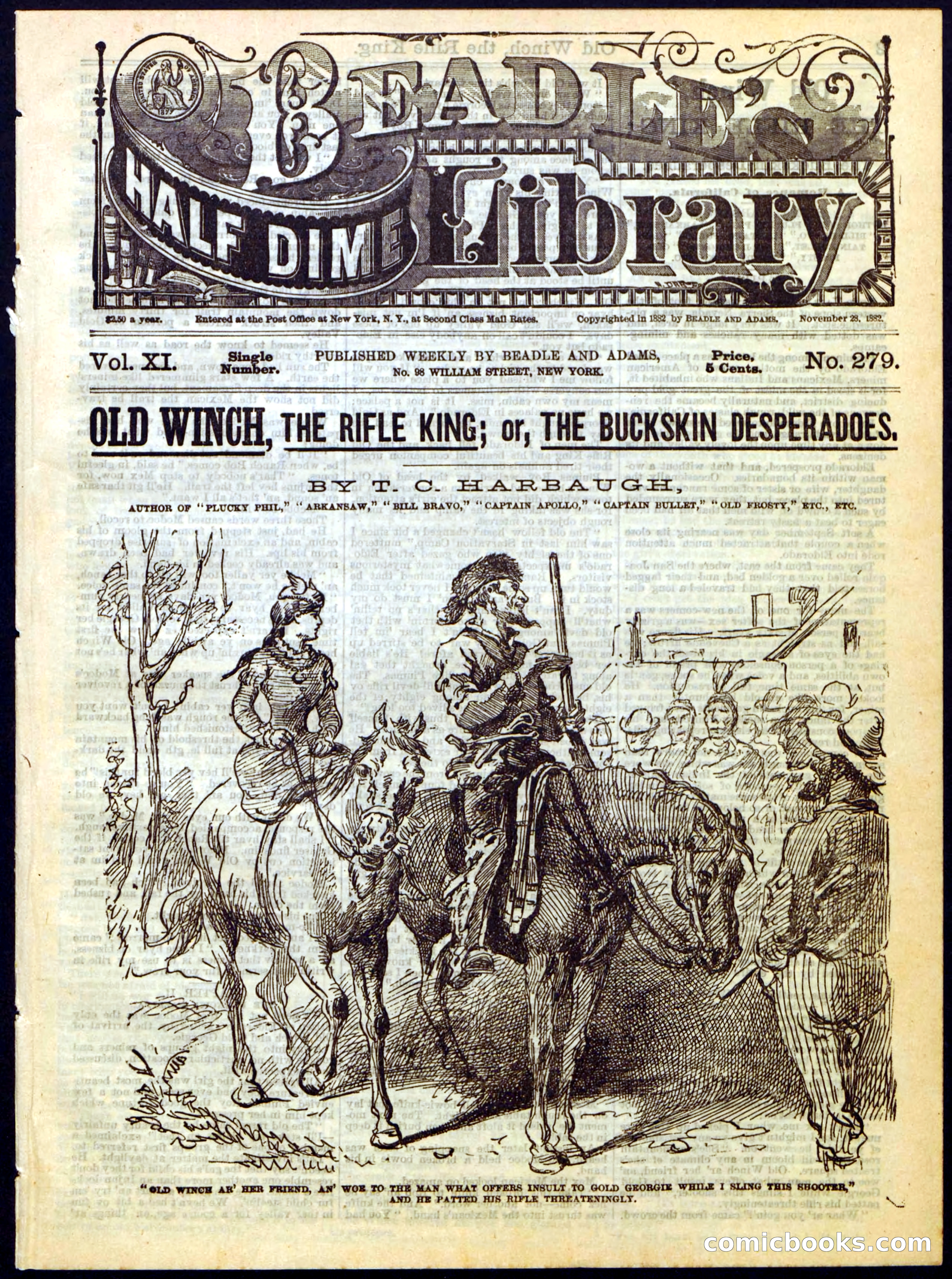 Beadle's Half Dime Library, No. 279 — page 1 of 16