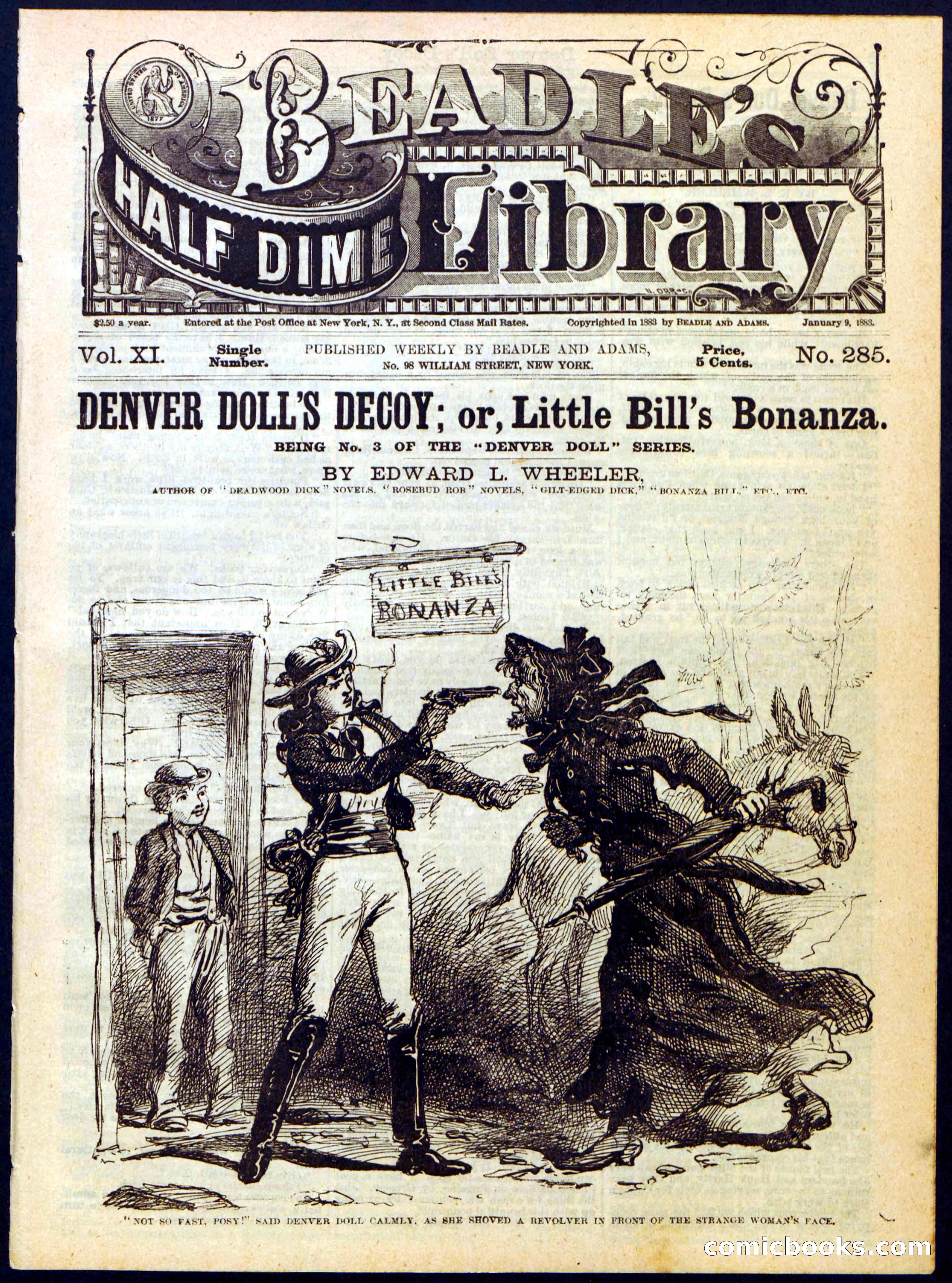 Beadle's Half Dime Library No. 285 — page 1 of 16