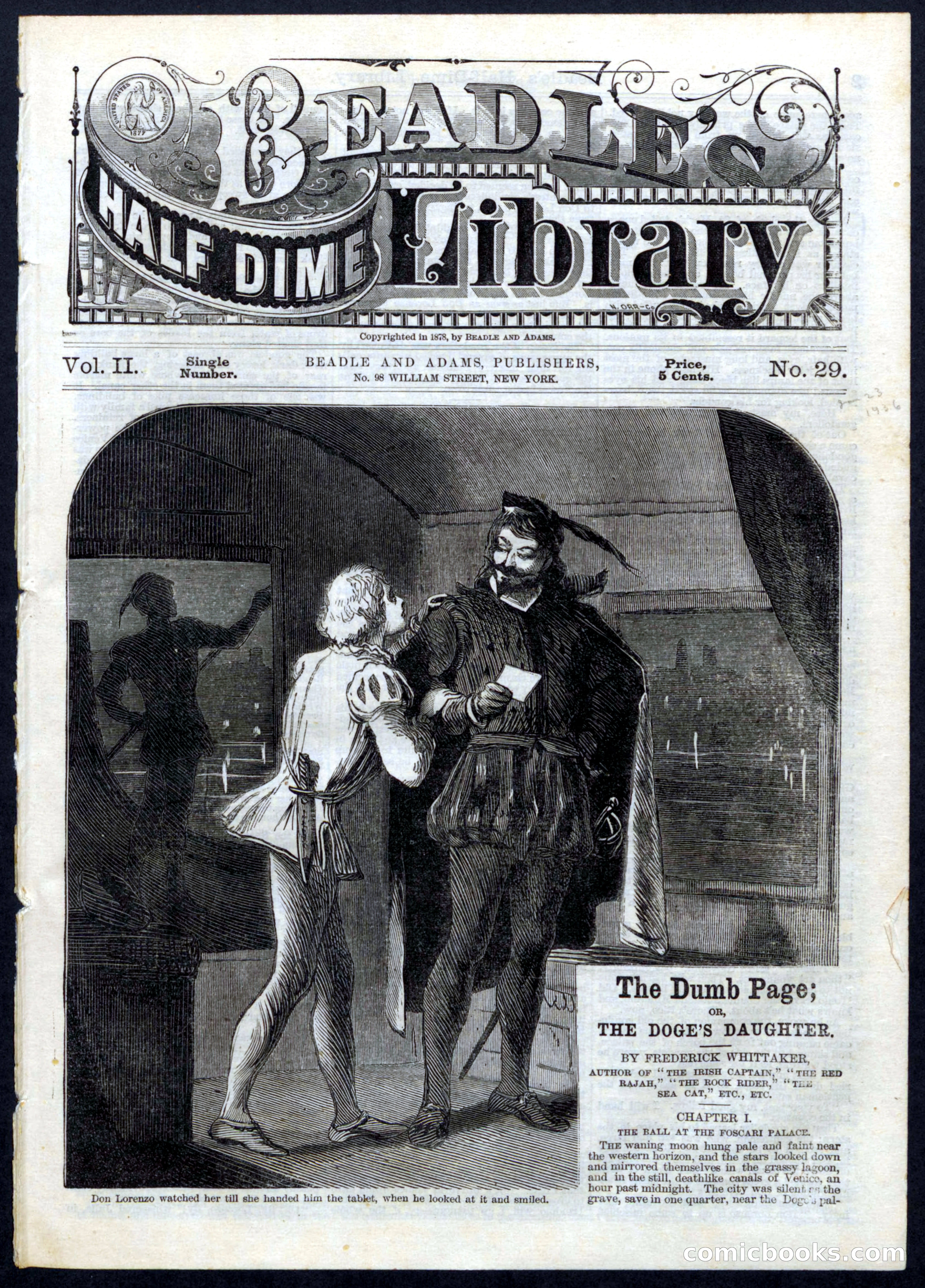 Beadle's Half Dime Library, No. 29 — page 1 of 16