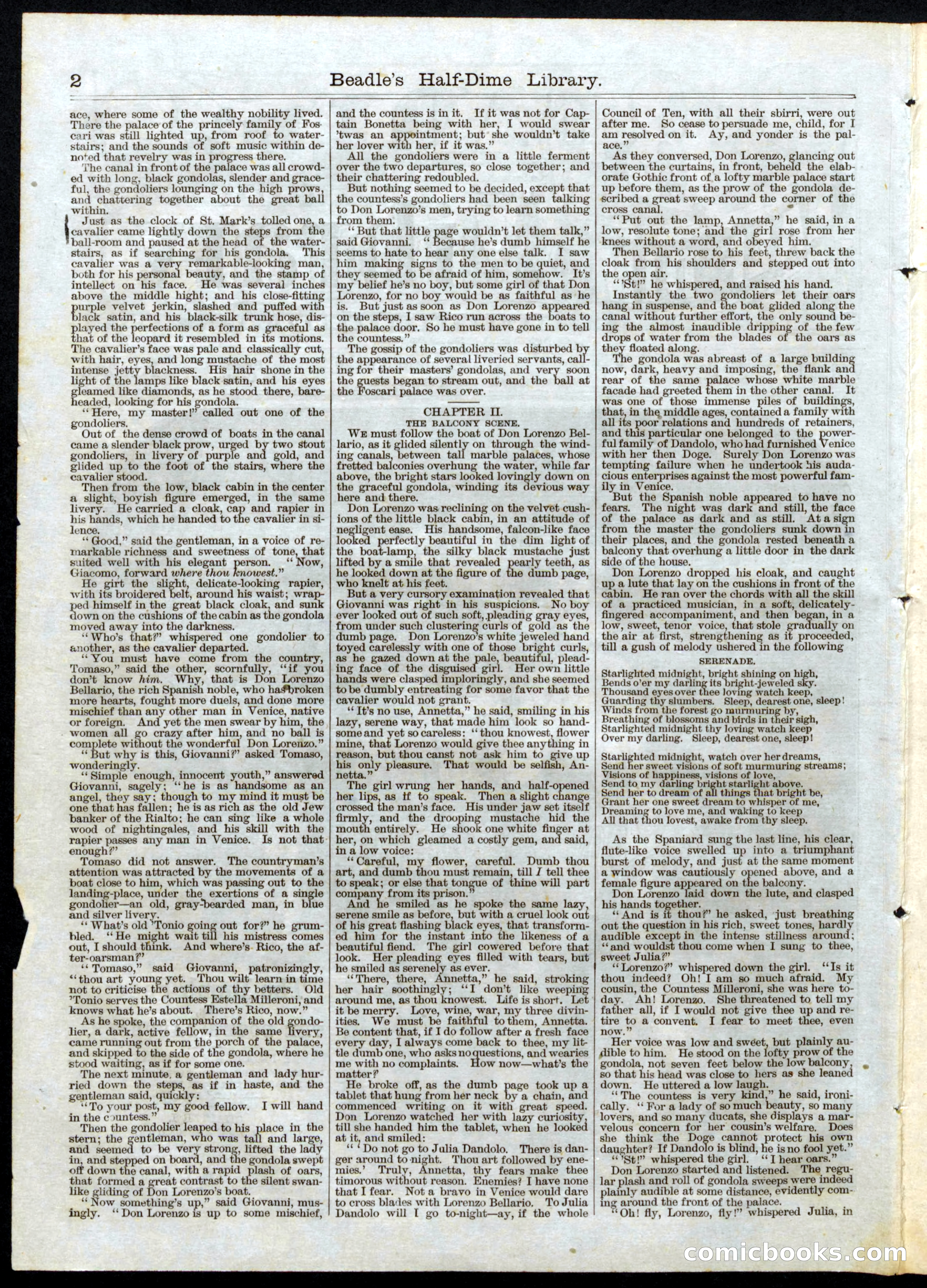 Beadle's Half Dime Library, No. 29 — page 2 of 16