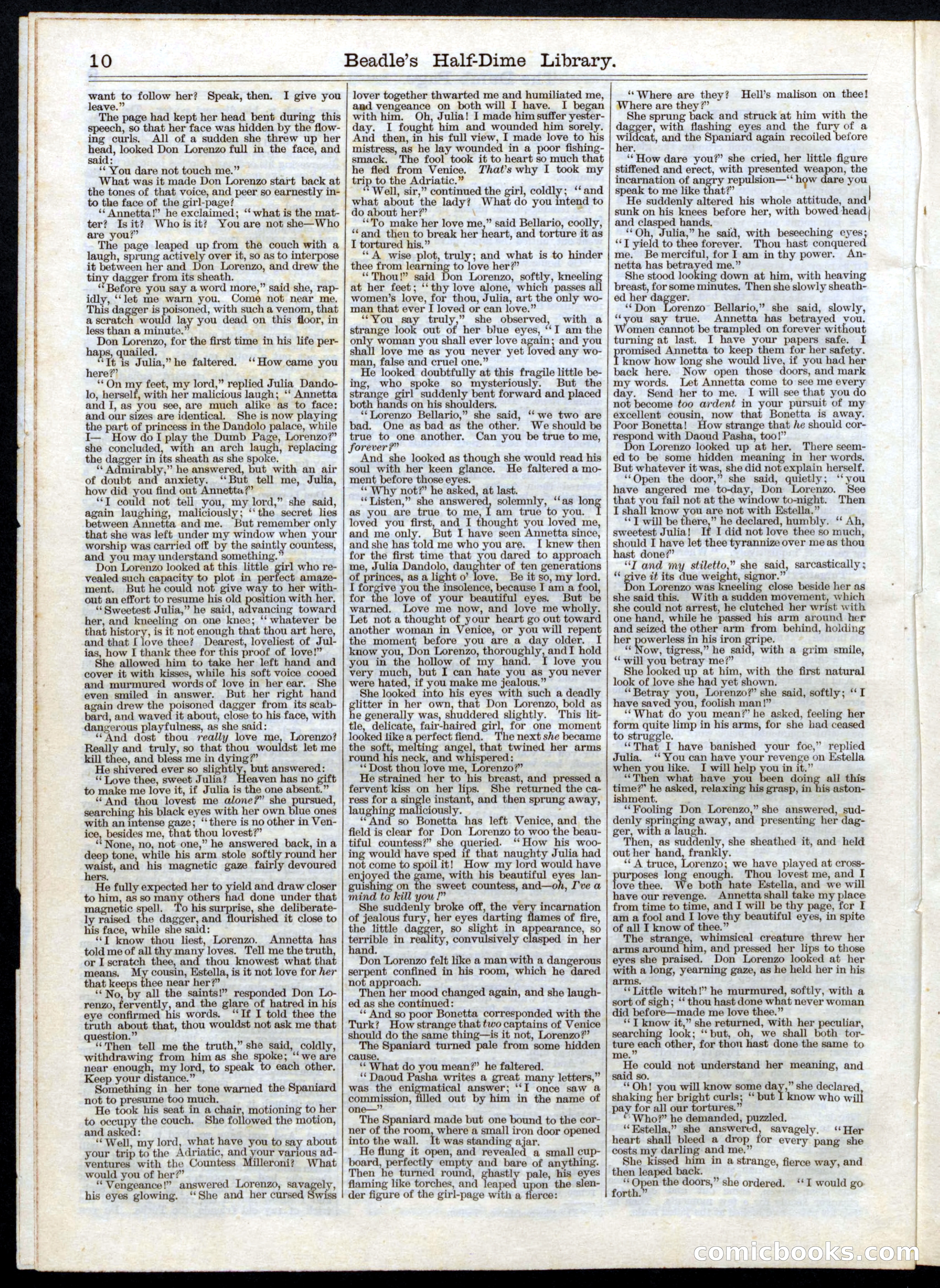 Beadle's Half Dime Library, No. 29 — page 10 of 16