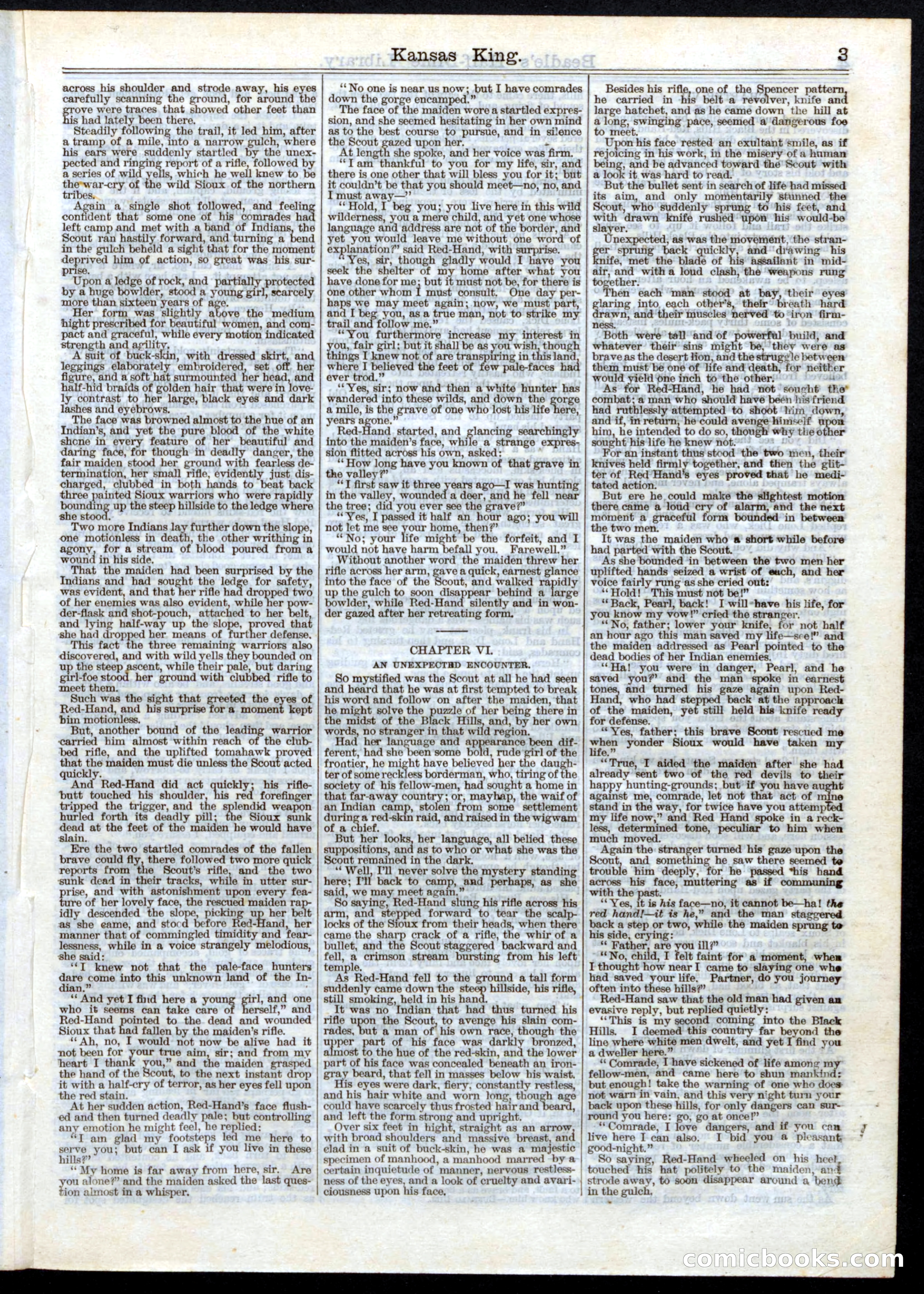 Beadle's Half Dime Library, No. 3 — page 3 of 16