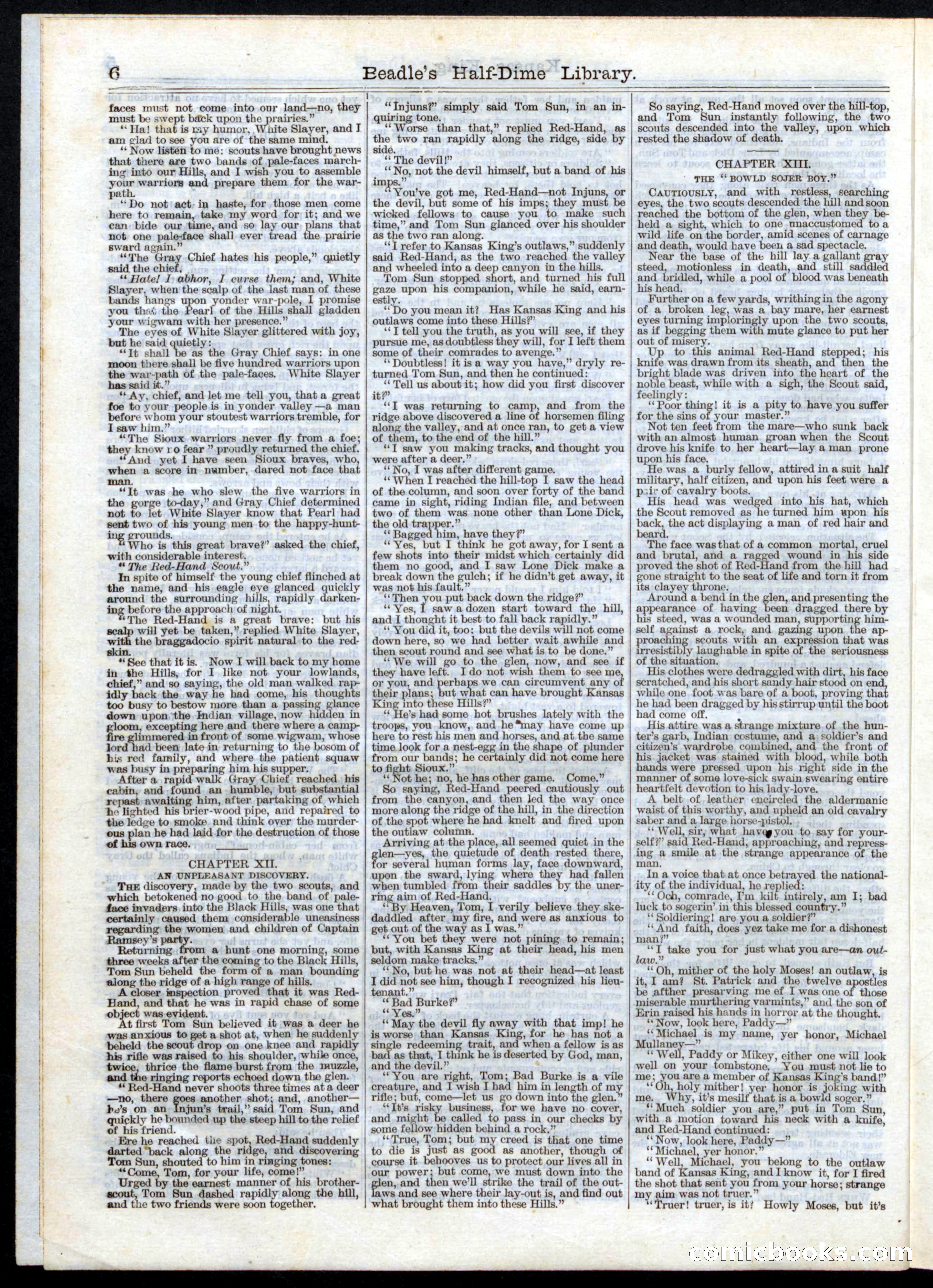 Beadle's Half Dime Library, No. 3 — page 6 of 16