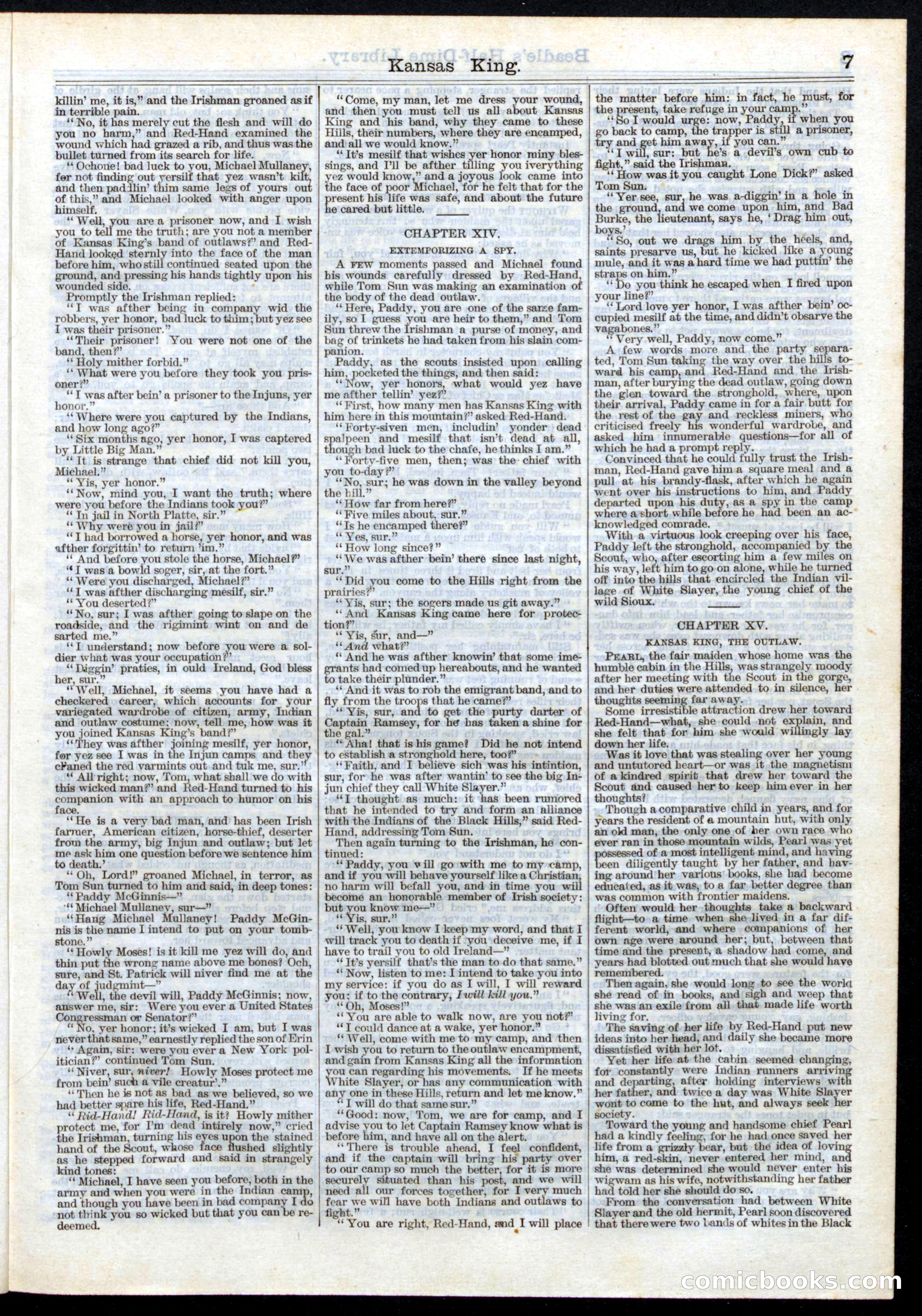 Beadle's Half Dime Library, No. 3 — page 7 of 16