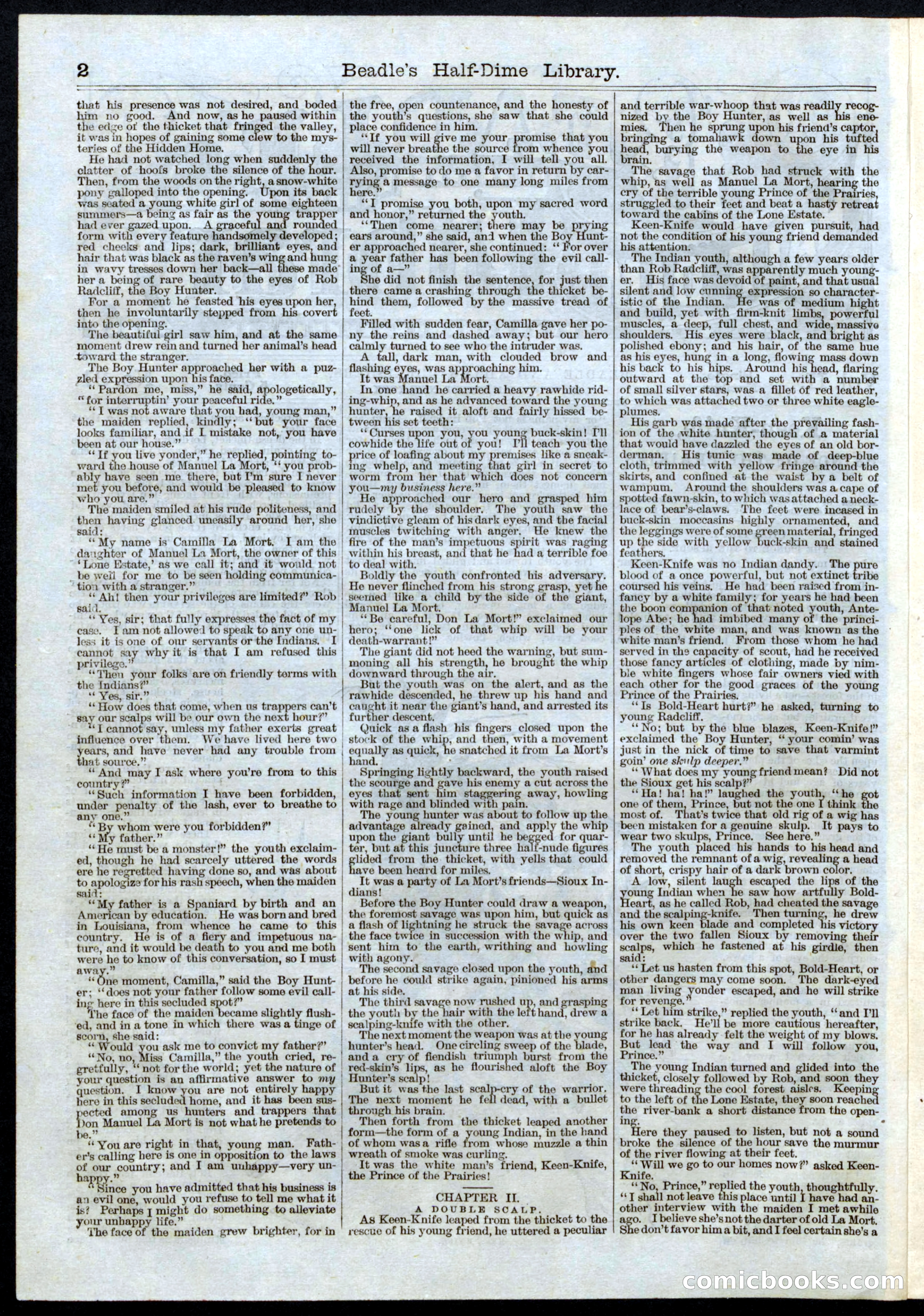 Beadle's Half Dime Library No. 31 — page 2 of 16