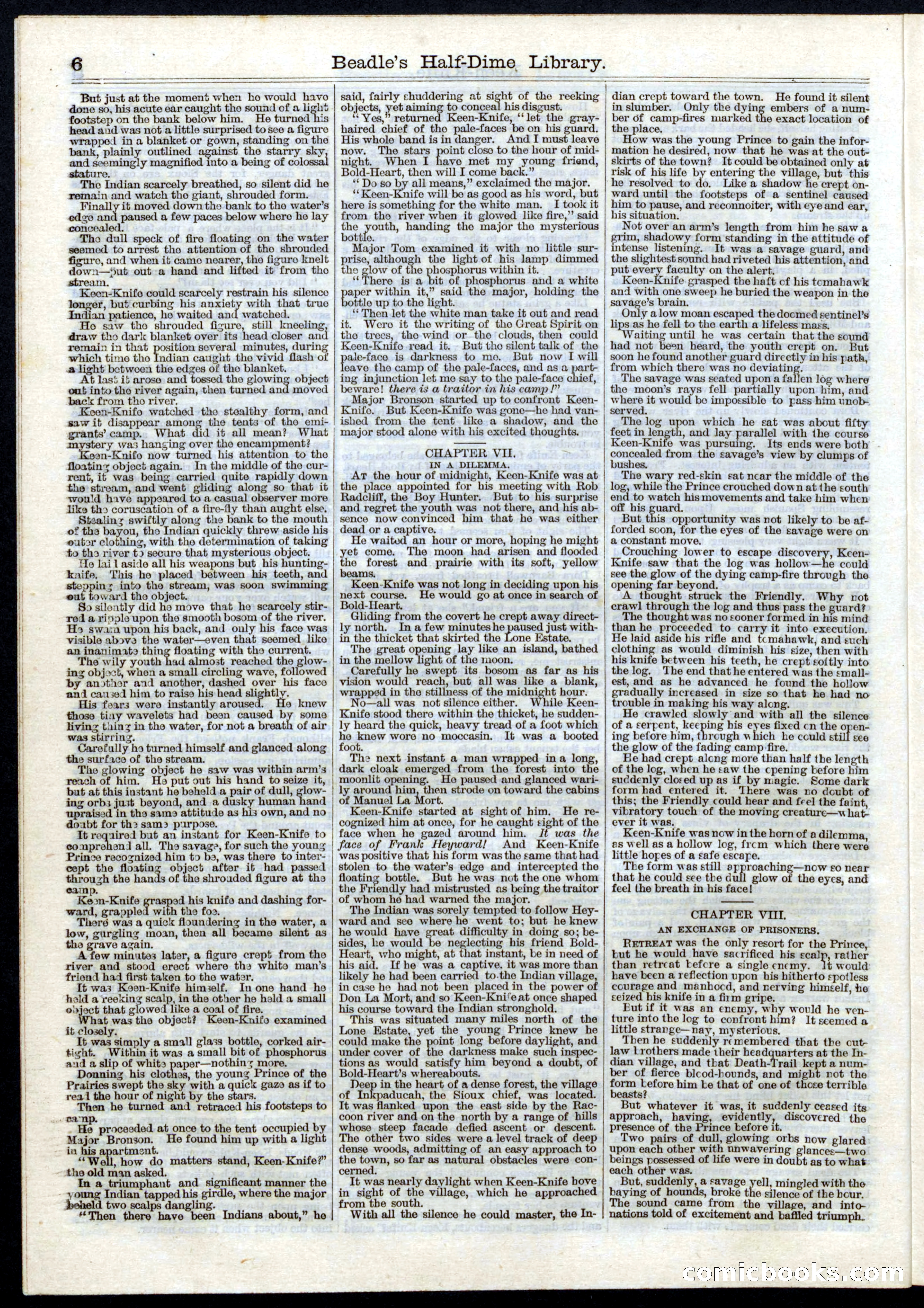 Beadle's Half Dime Library No. 31 — page 6 of 16