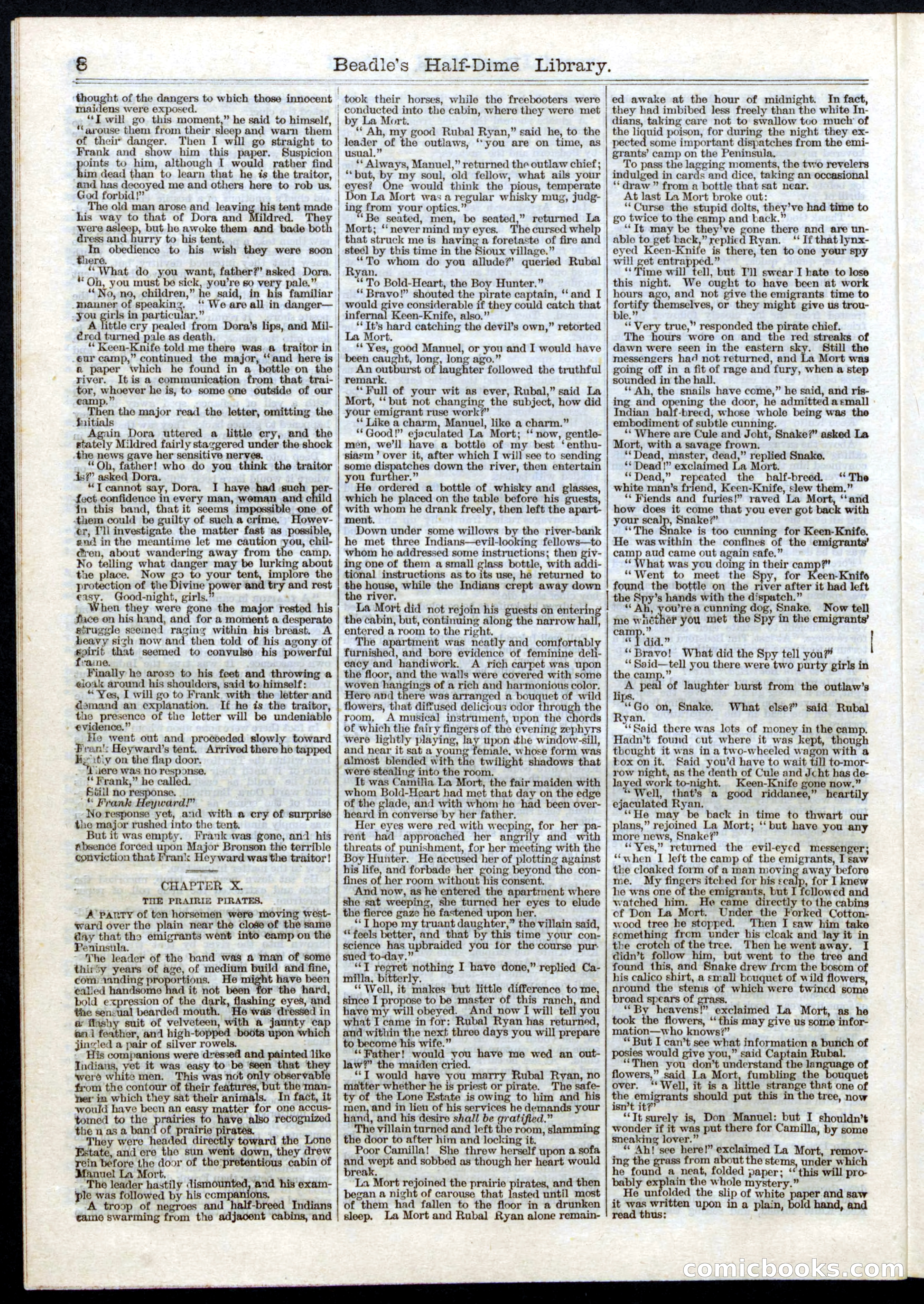 Beadle's Half Dime Library No. 31 — page 8 of 16