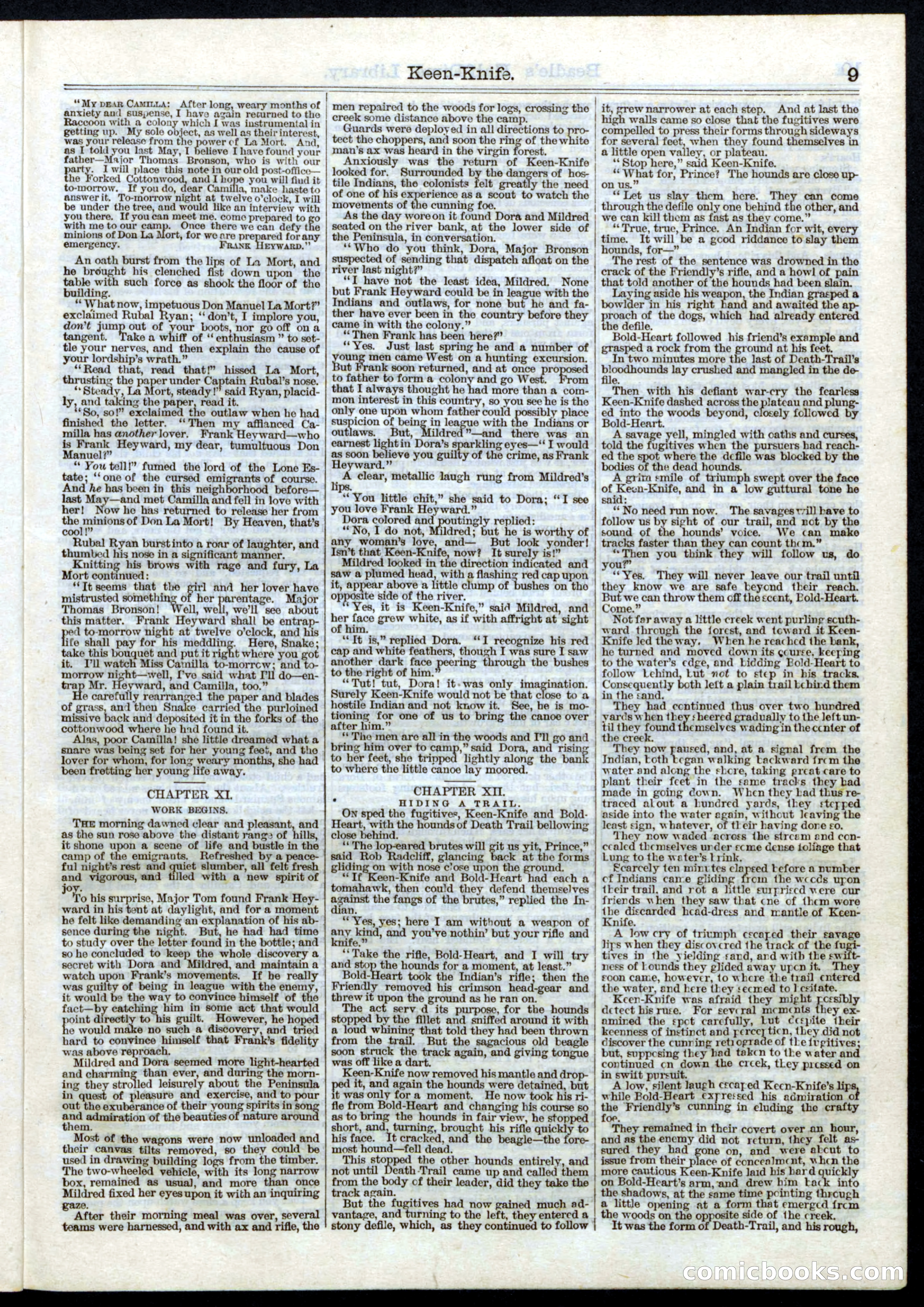 Beadle's Half Dime Library No. 31 — page 9 of 16