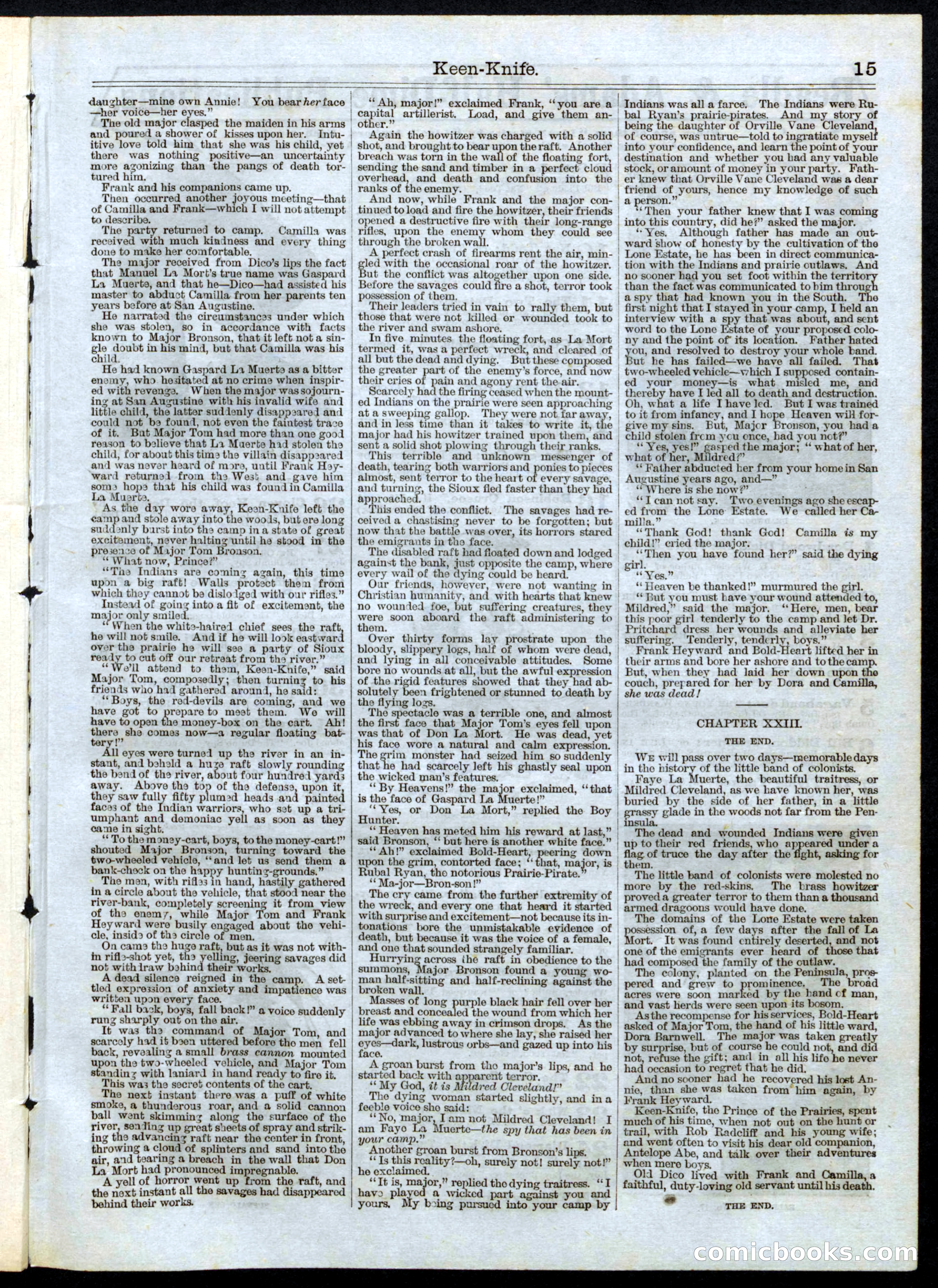 Beadle's Half Dime Library No. 31 — page 15 of 16
