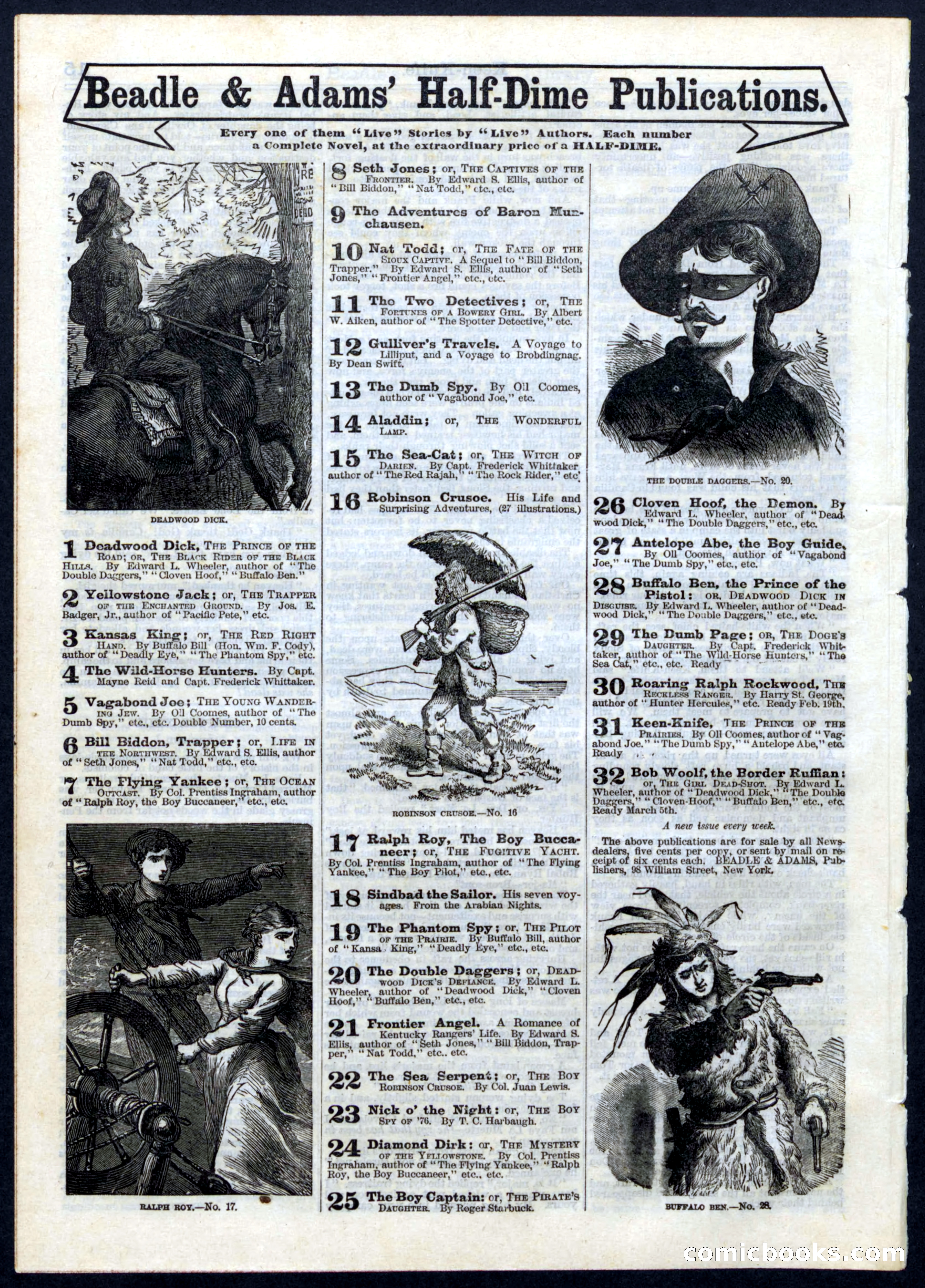 Beadle's Half Dime Library No. 31 — page 16 of 16