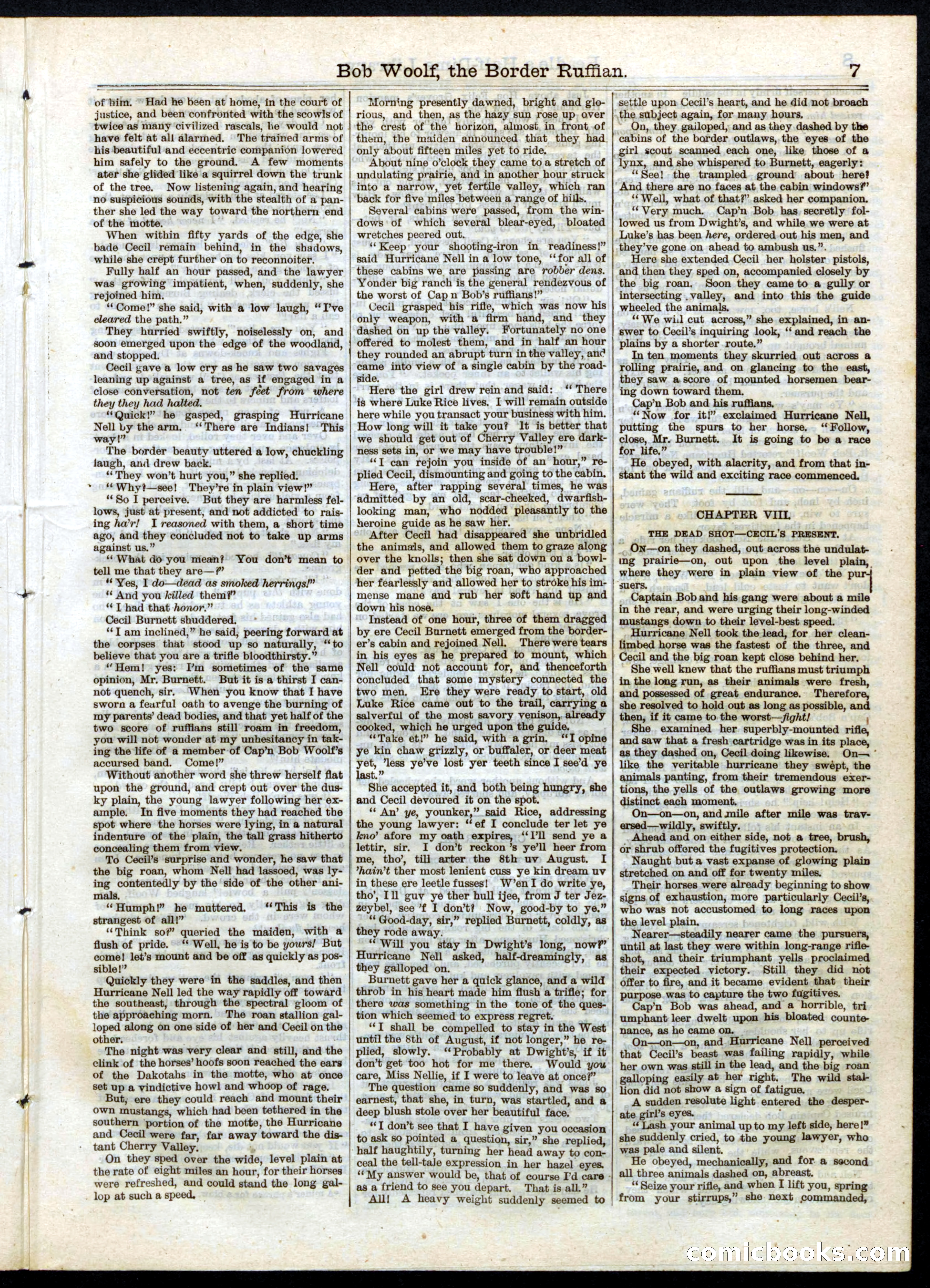 Beadle's Half Dime Library No. 32 — page 7 of 20
