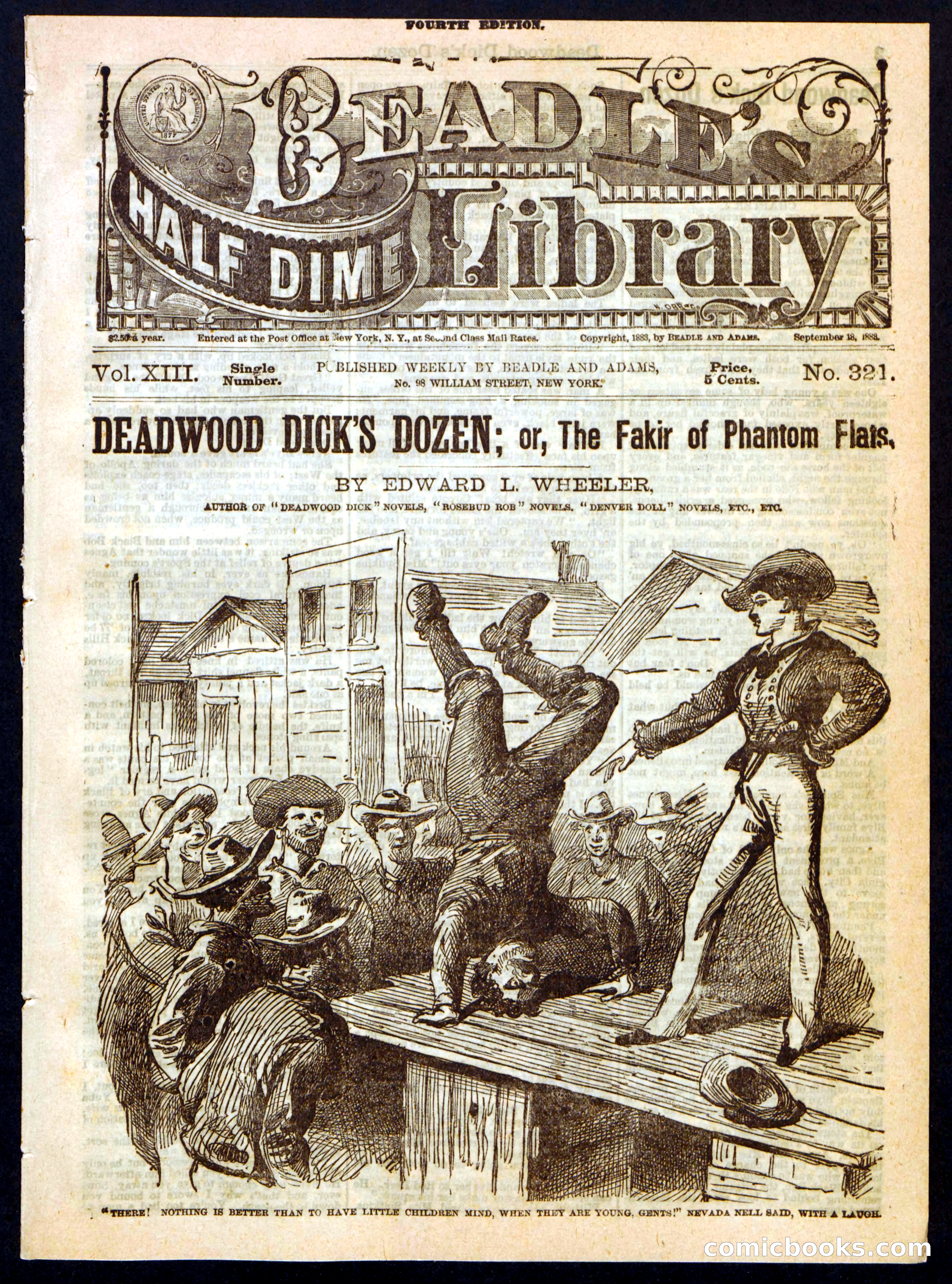 Beadle's Half Dime Library, No. 321 — page 1 of 16