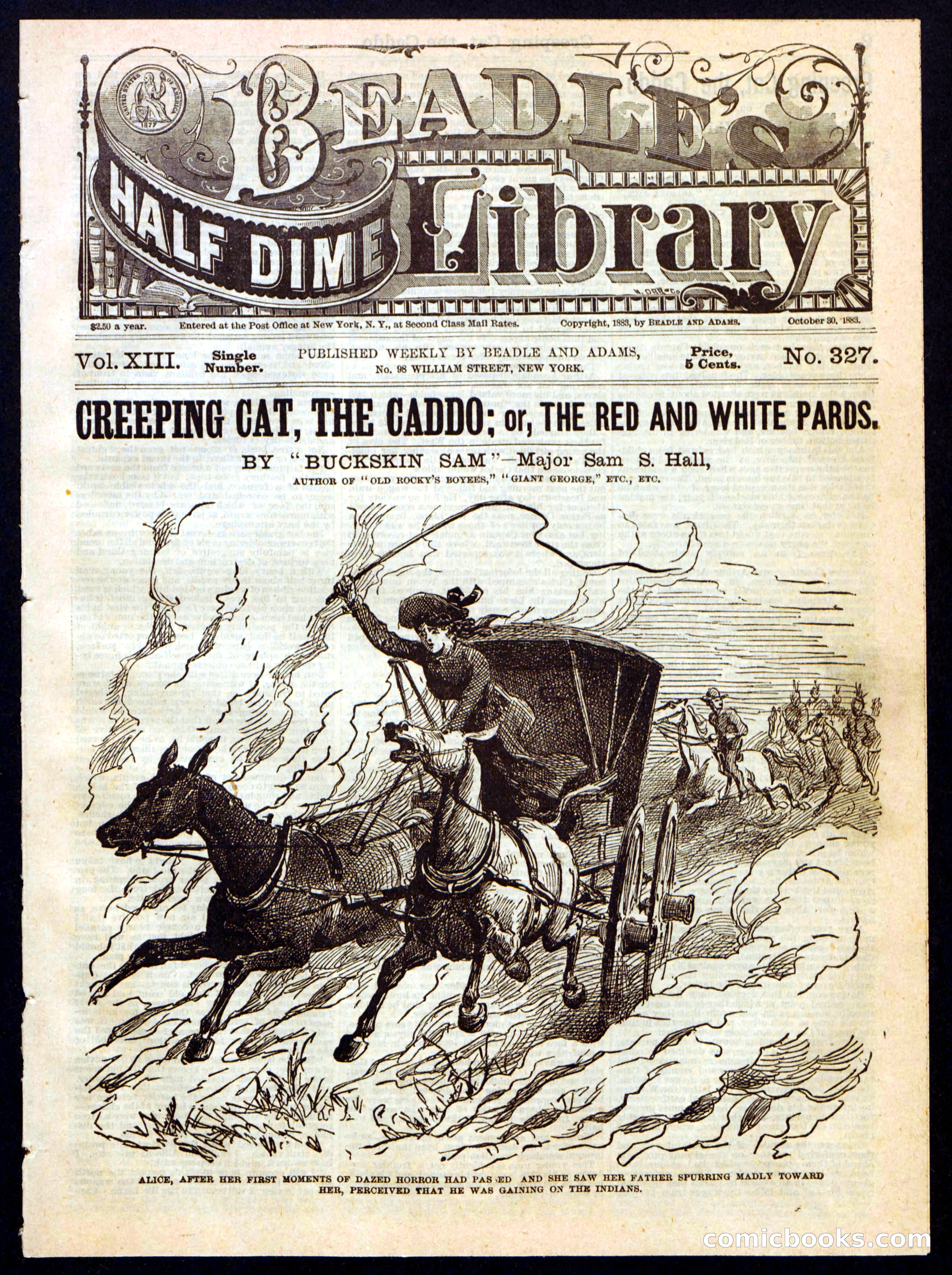 Beadle's Half Dime Library, No. 327 — page 1 of 16