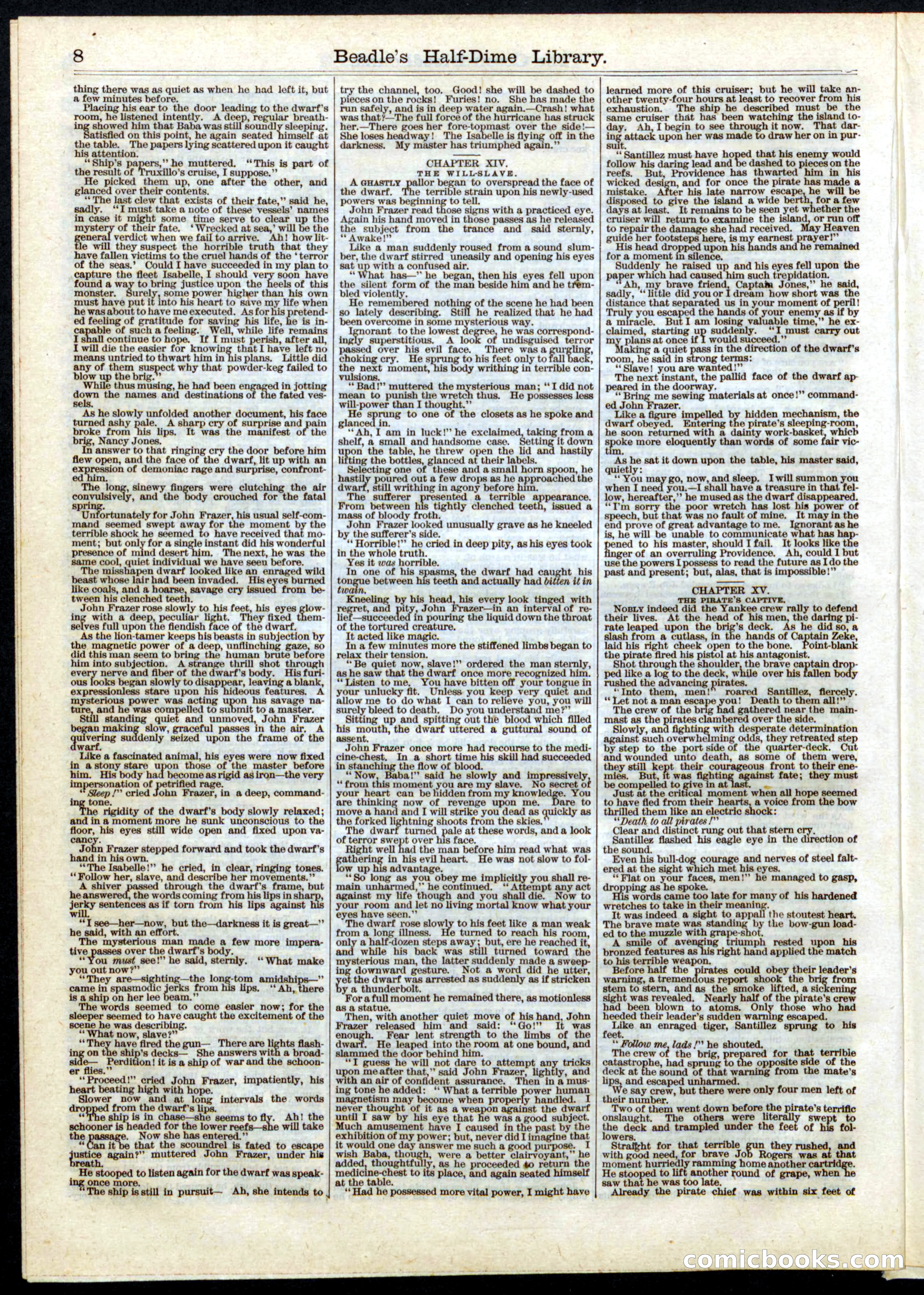 Beadle's Half Dime Library, No. 33 — page 8 of 16