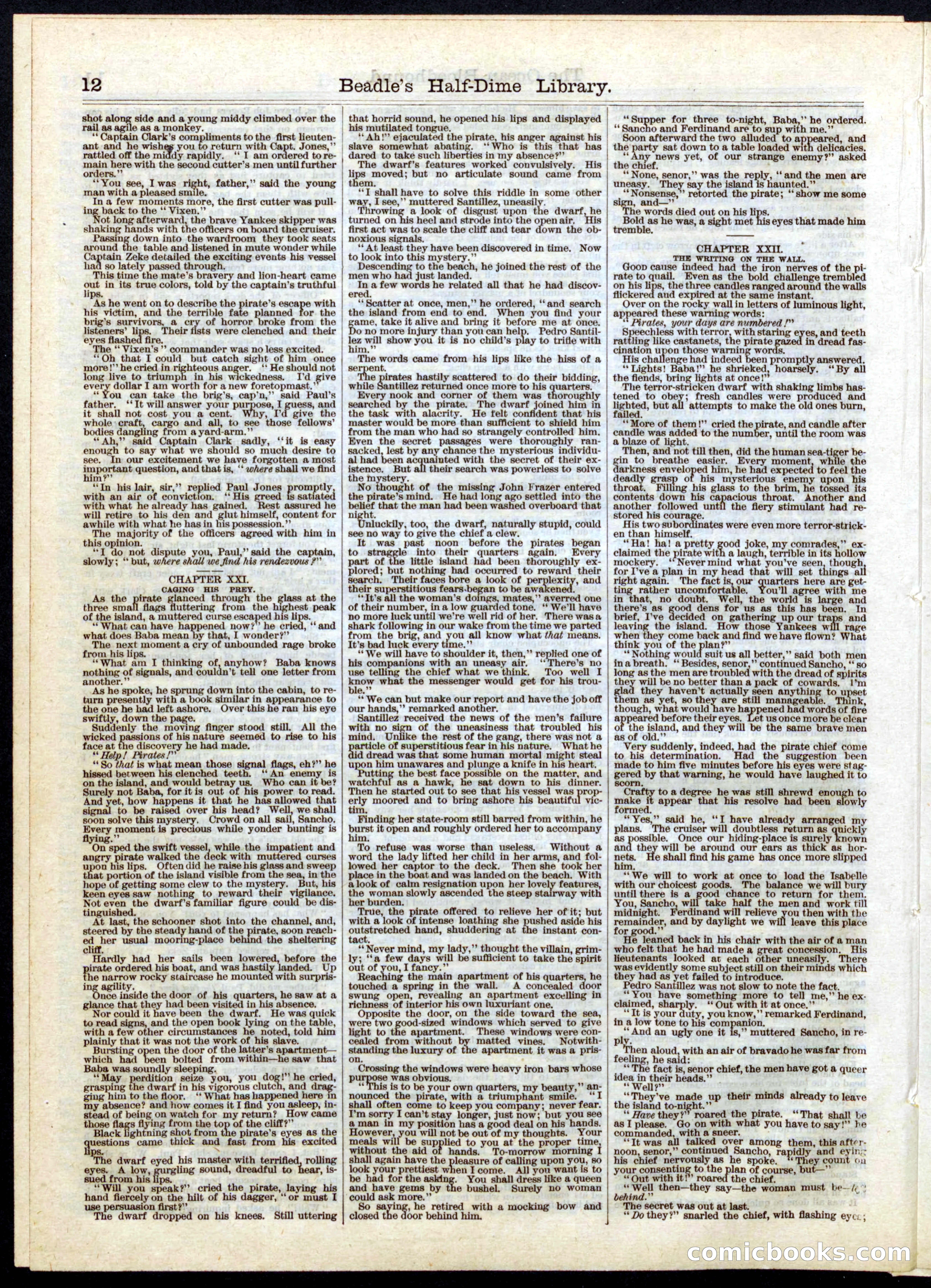 Beadle's Half Dime Library, No. 33 — page 12 of 16