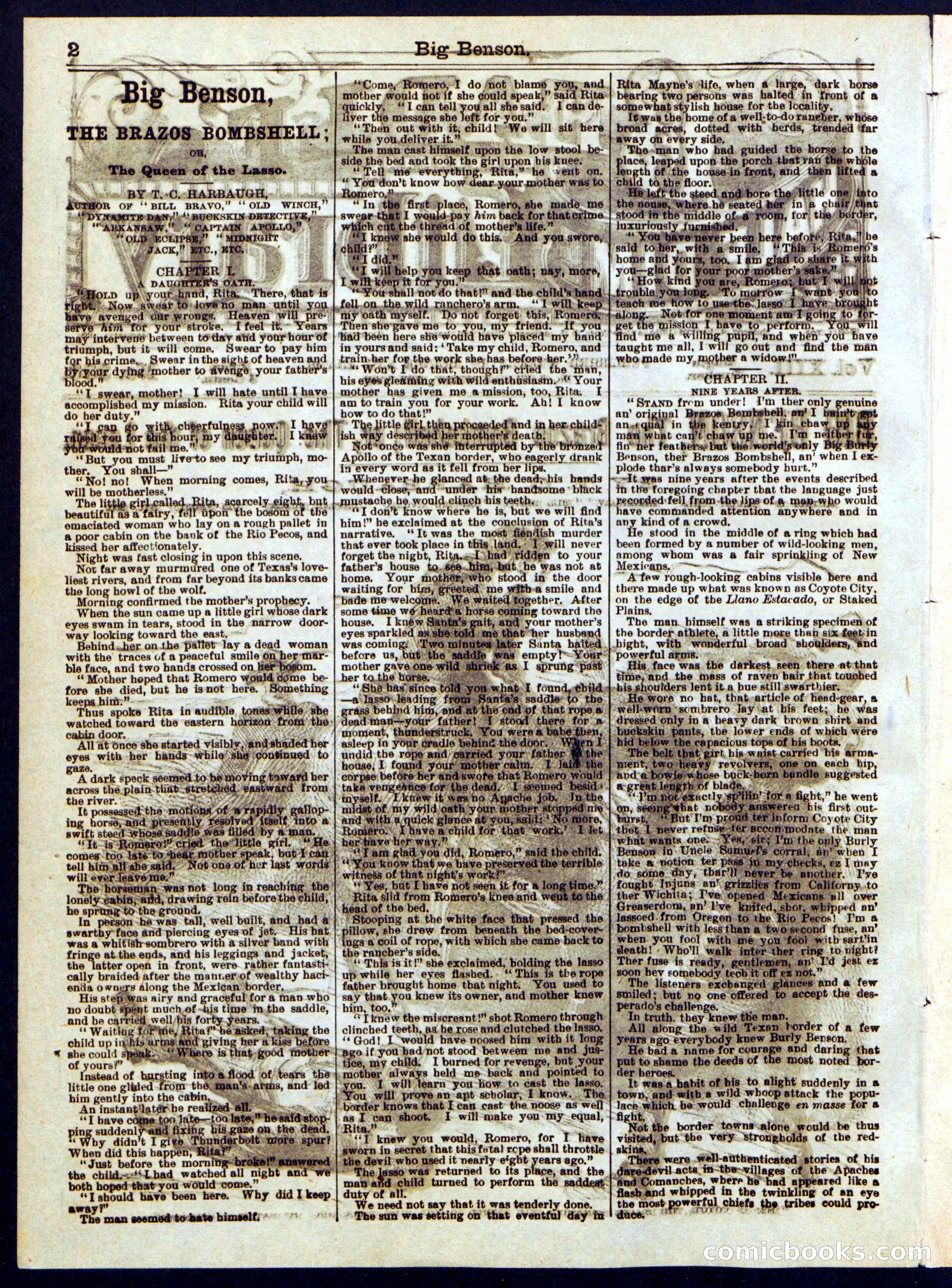Beadle's Half Dime Library No. 386 — page 2 of 16