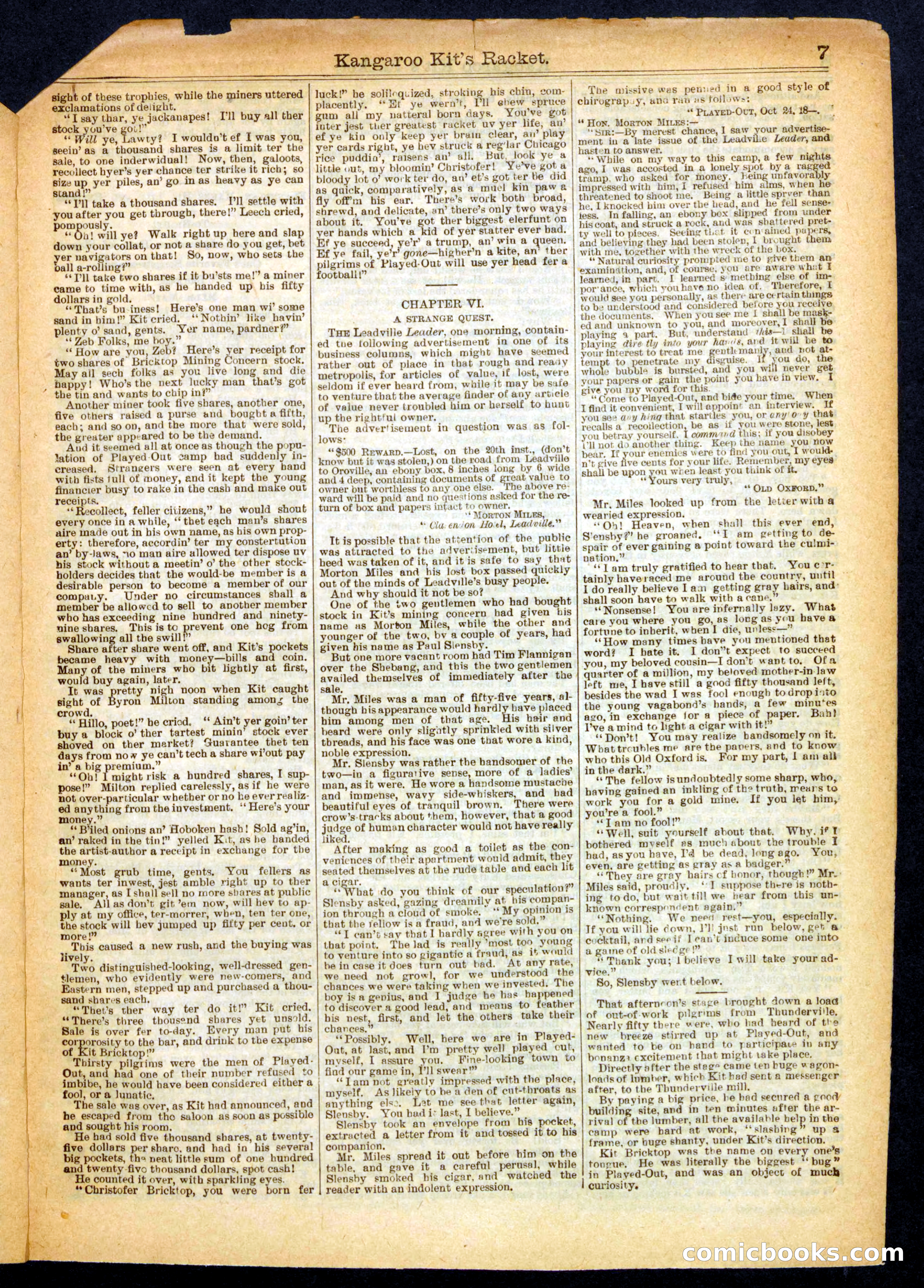 Beadle's Half Dime Library No. 339 — page 7 of 16
