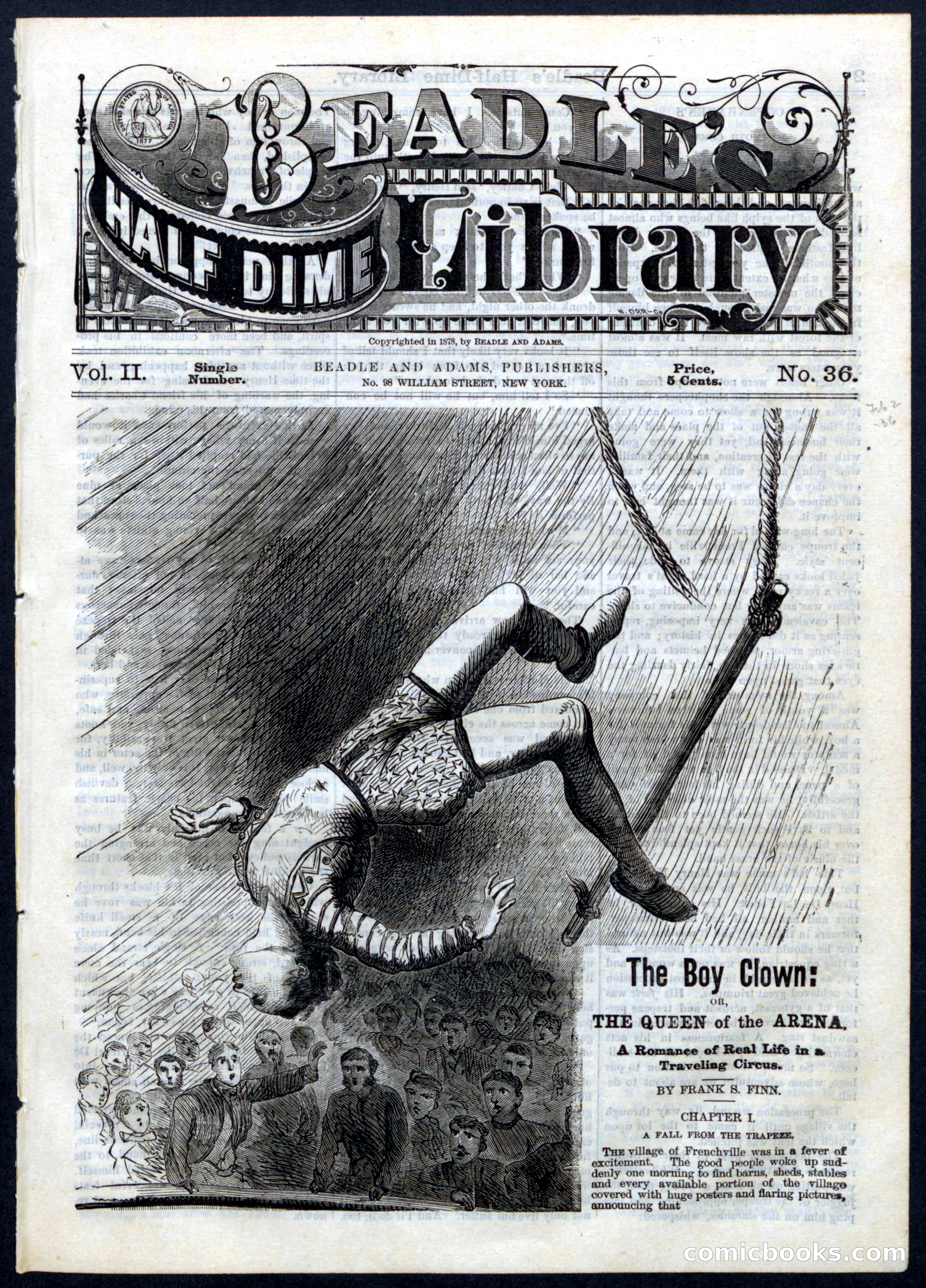 Beadle's Half Dime Library, No. 36 — page 1 of 16