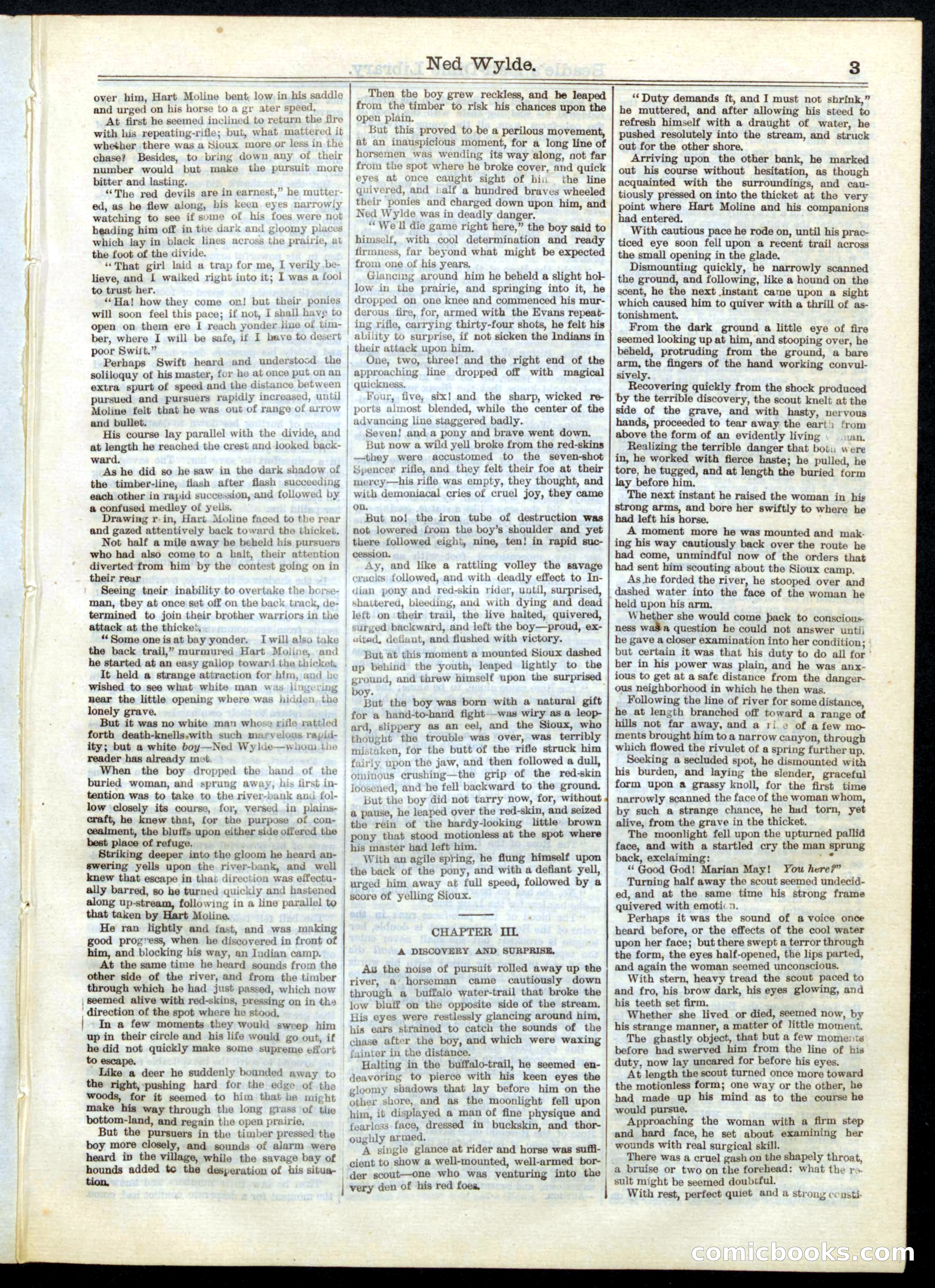 Beadle's Half Dime Library No. 38 — page 3 of 16