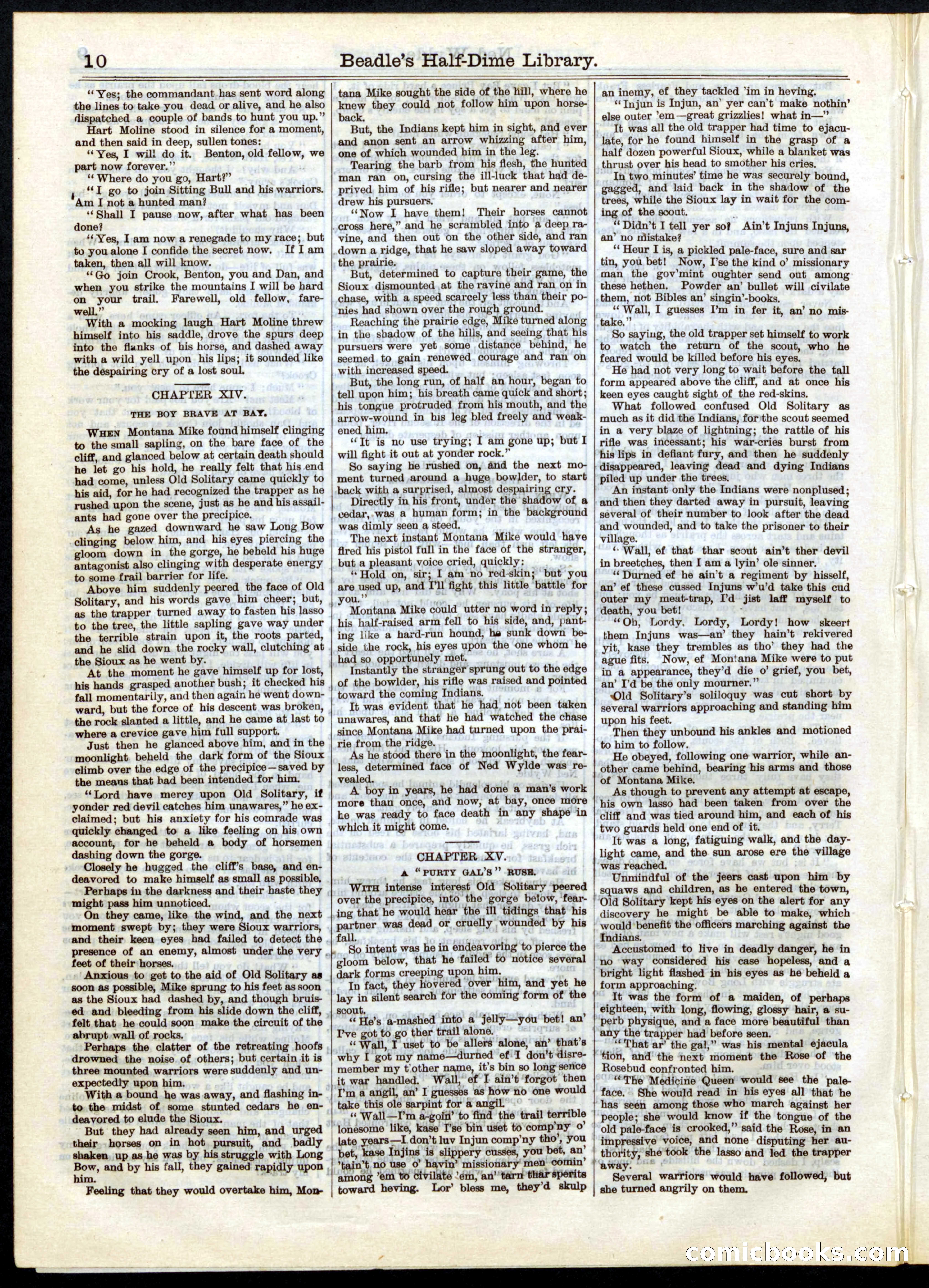 Beadle's Half Dime Library No. 38 — page 10 of 16