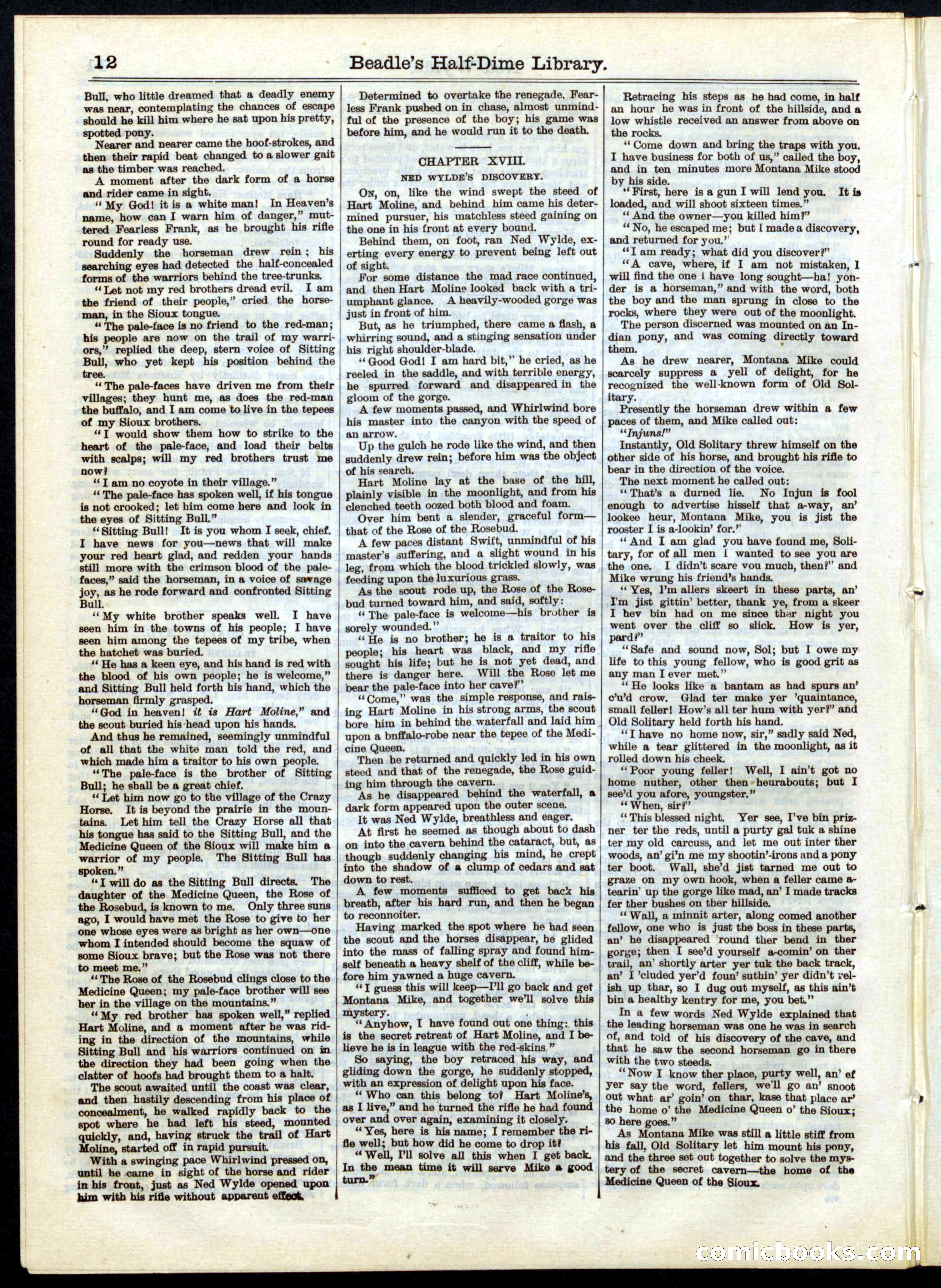 Beadle's Half Dime Library No. 38 — page 12 of 16