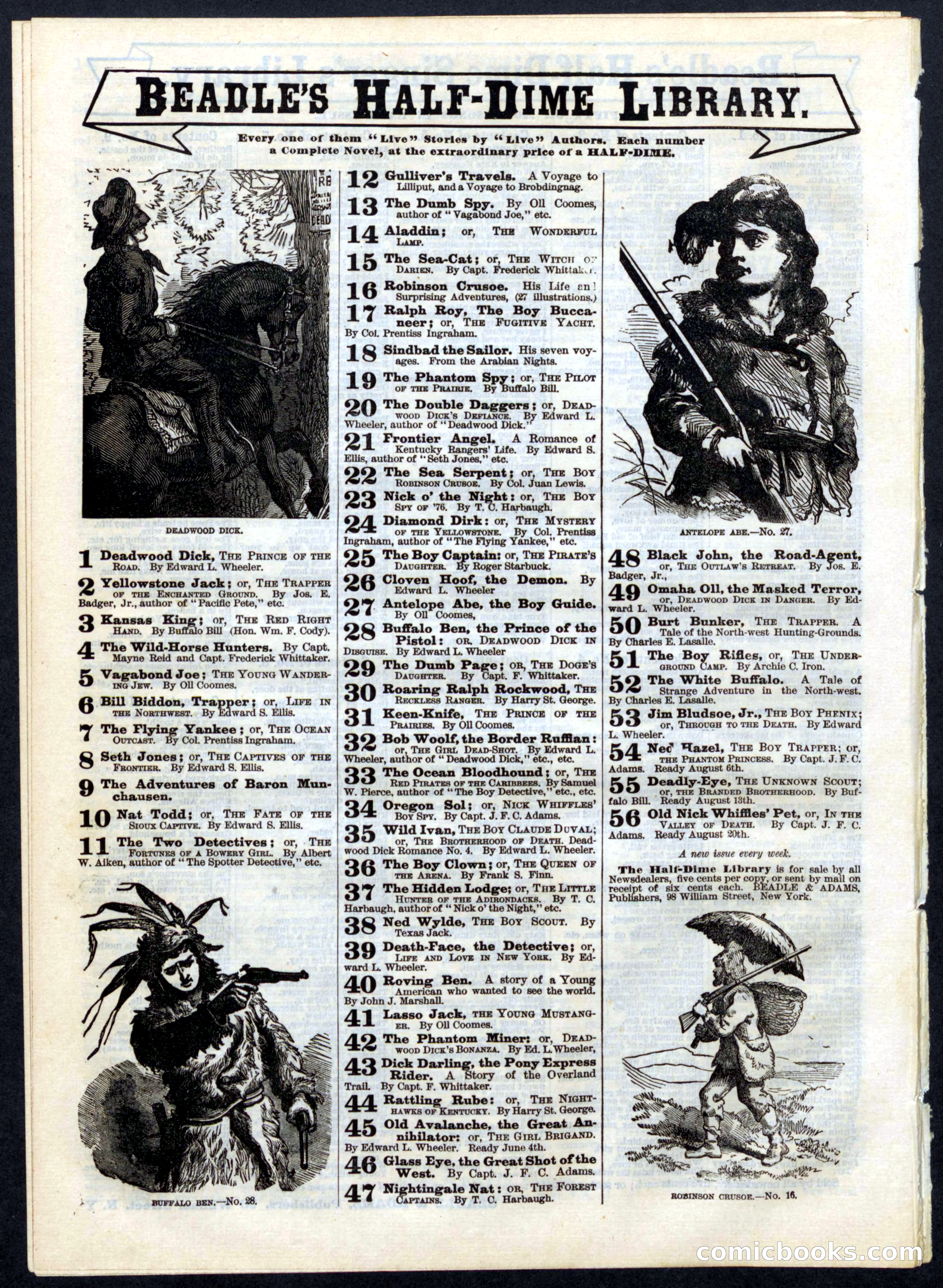 Beadle's Half Dime Library No. 38 — page 16 of 16