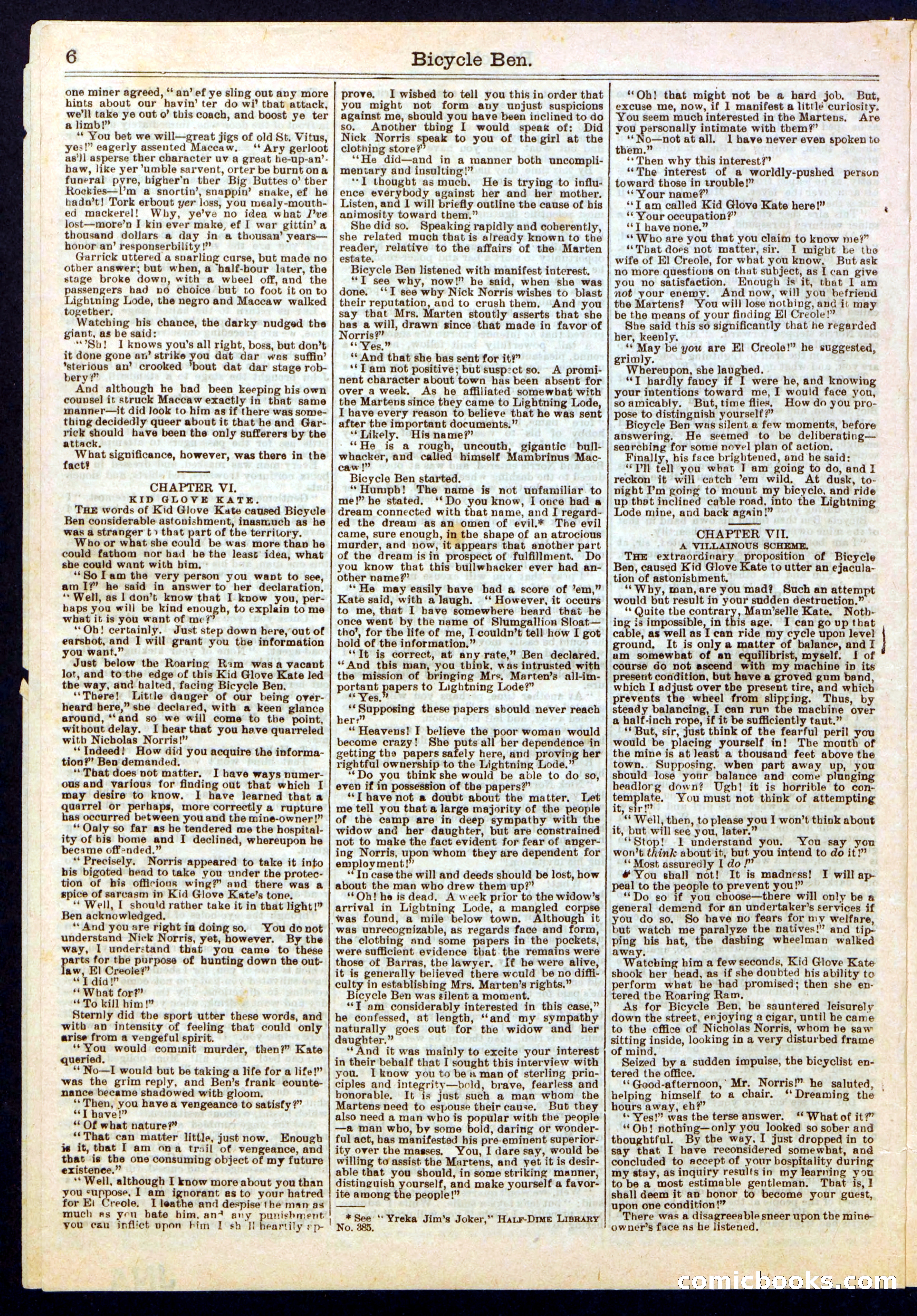 Beadle's Half Dime Library No. 389 — page 6 of 16