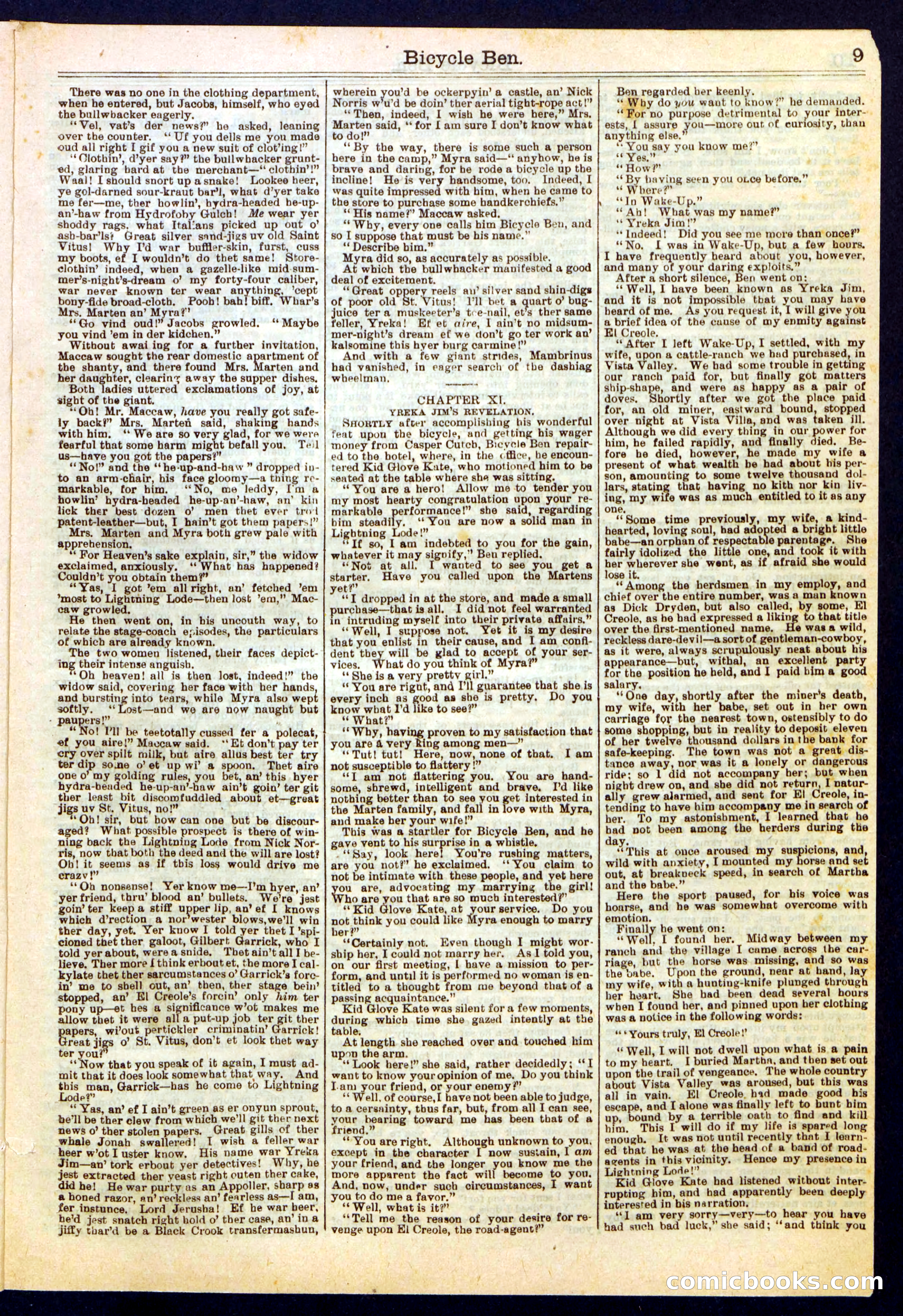 Beadle's Half Dime Library No. 389 — page 9 of 16