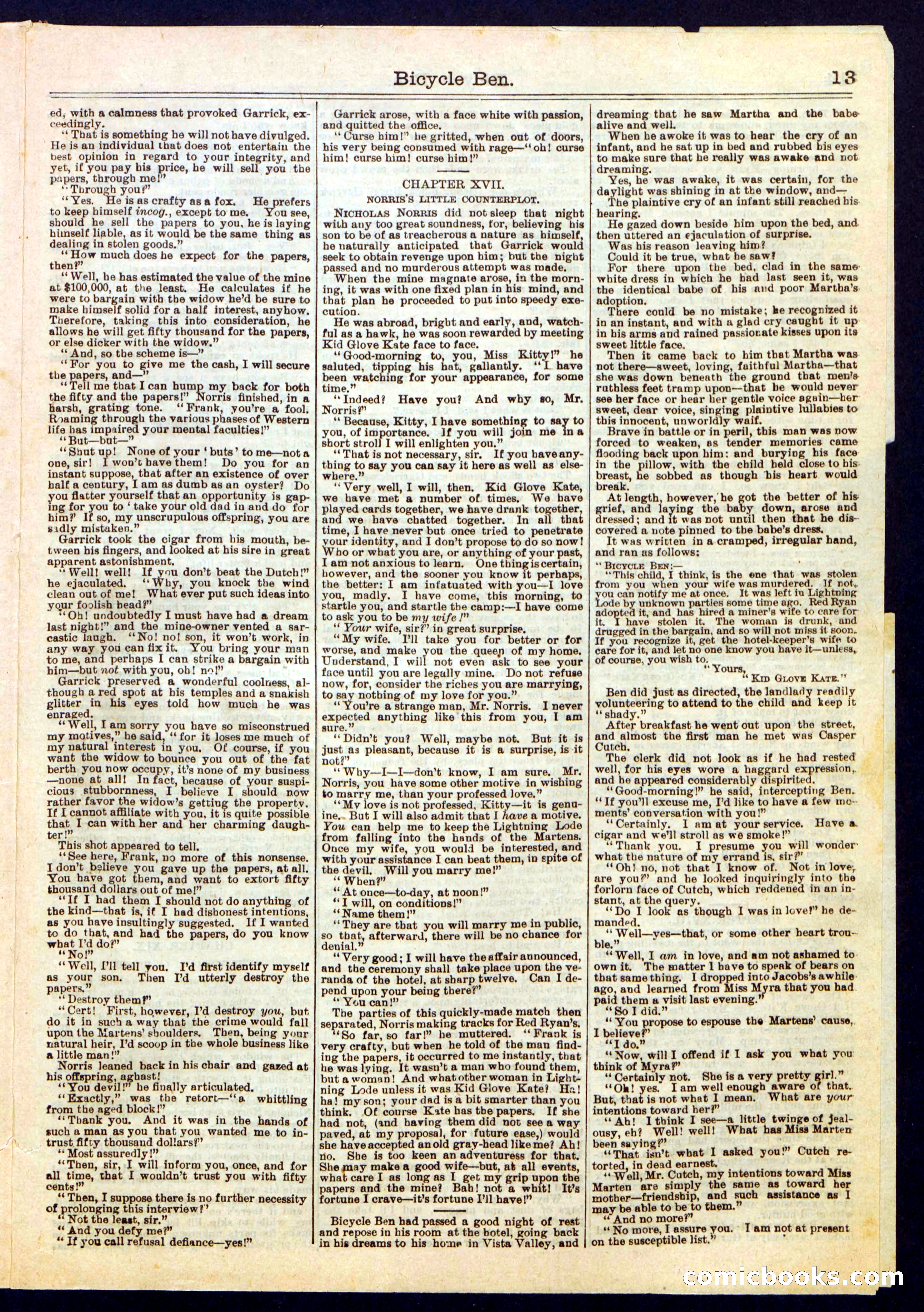 Beadle's Half Dime Library No. 389 — page 13 of 16