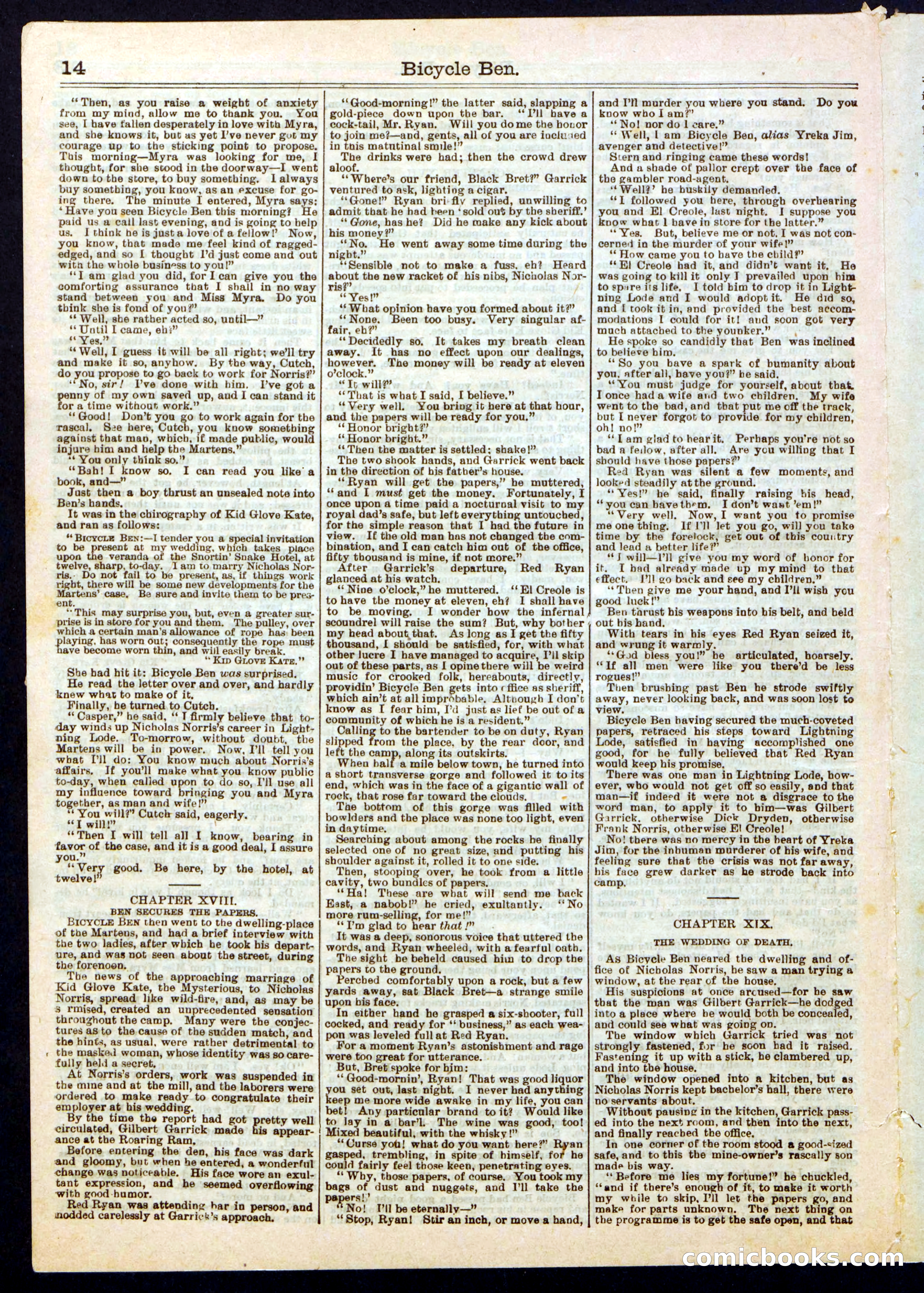 Beadle's Half Dime Library No. 389 — page 14 of 16