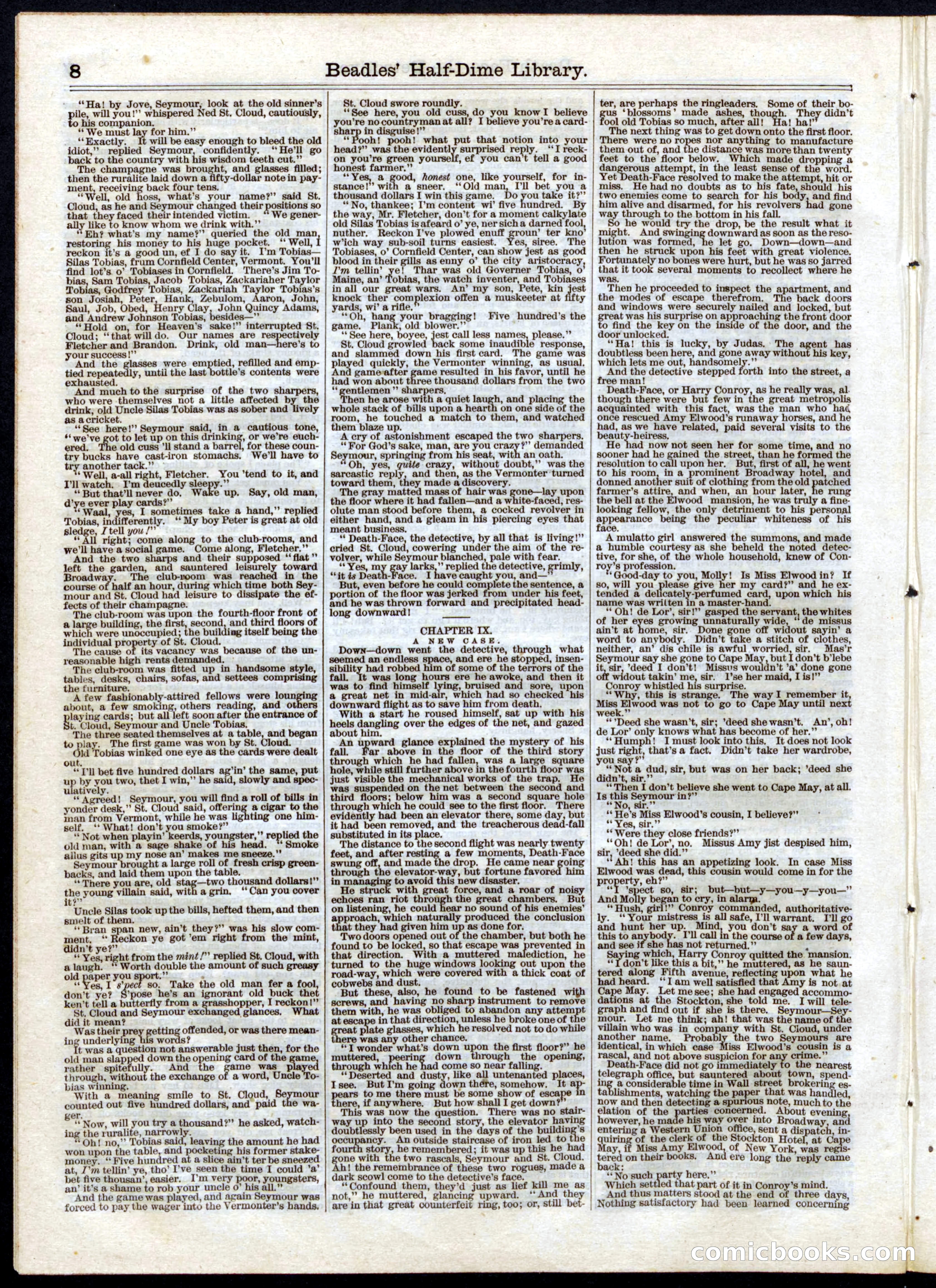 Beadle's Half Dime Library, No. 39 — page 8 of 16