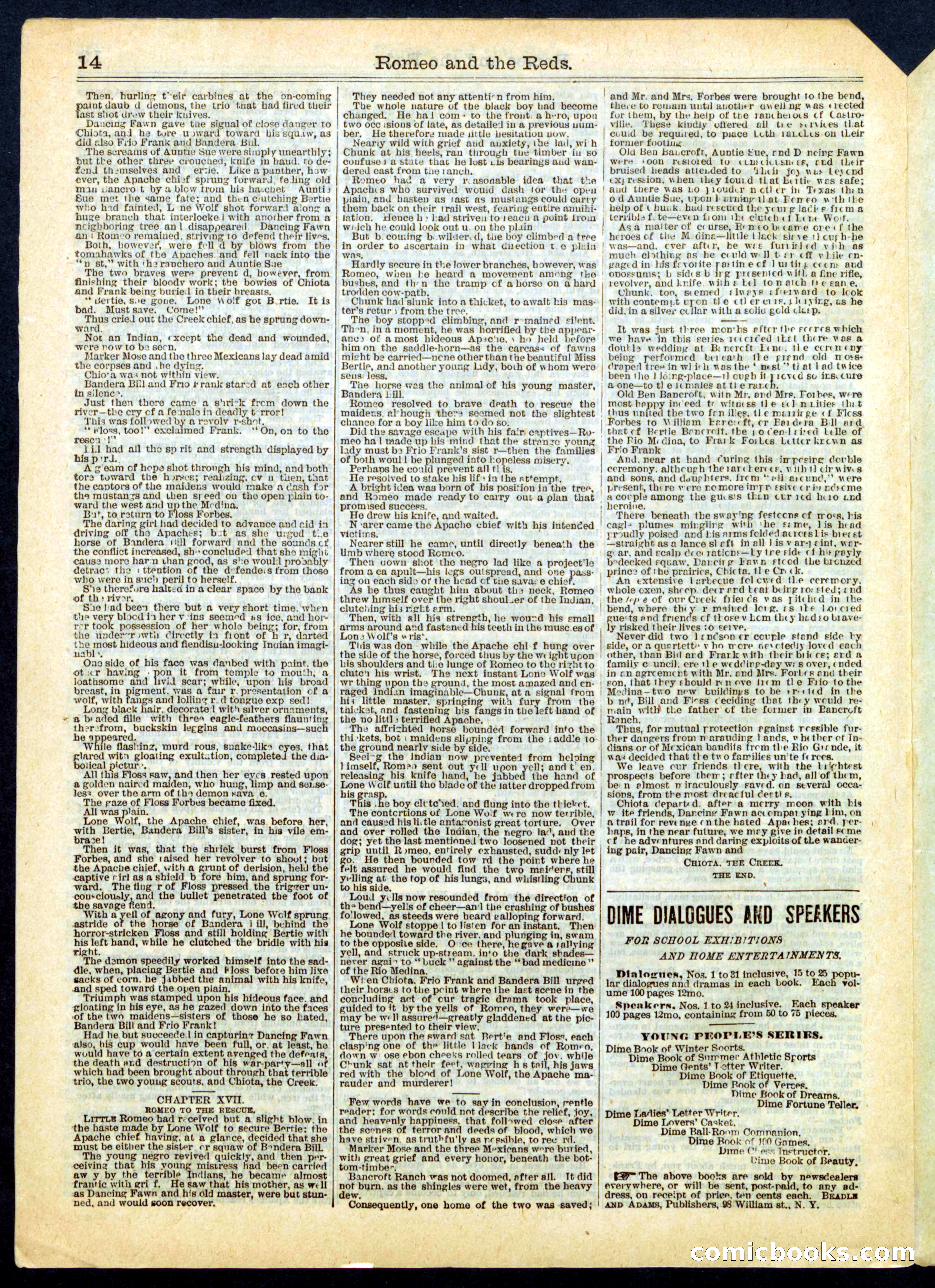 Beadle's Half Dime Library No. 392 — page 14 of 16