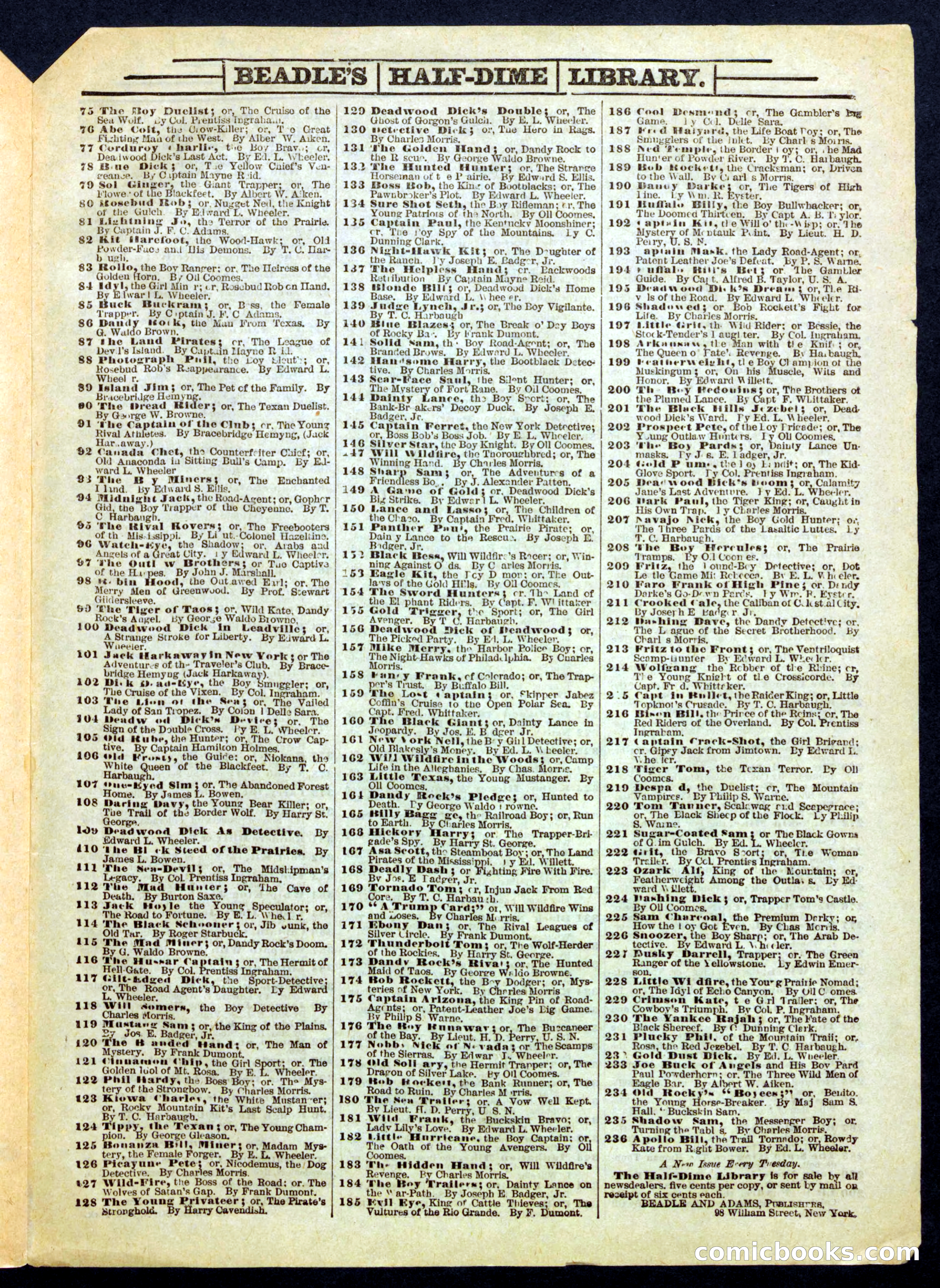 Beadle's Half Dime Library No. 392 — page 15 of 16