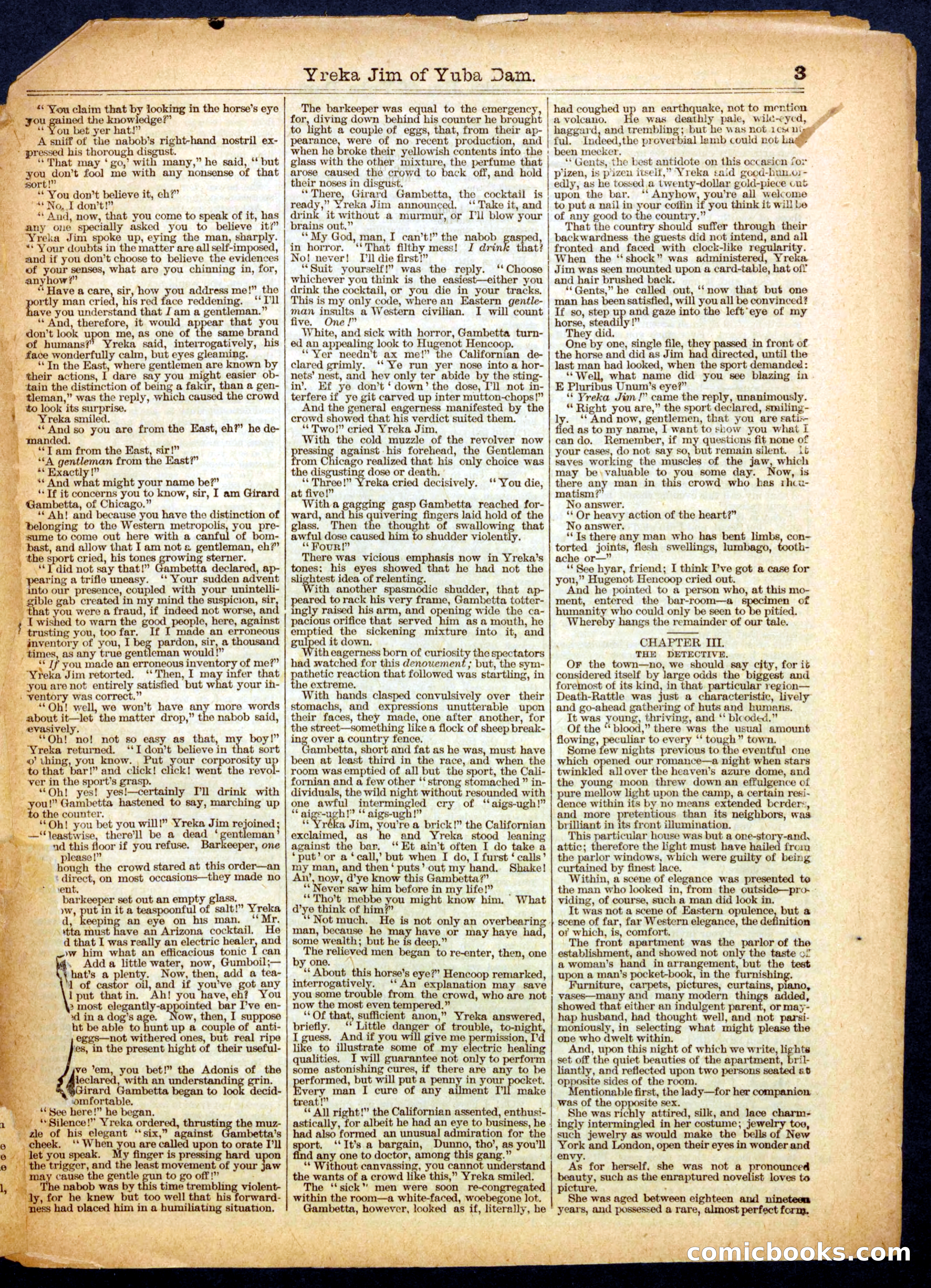 Beadle's Half Dime Library, No. 394 — page 3 of 16