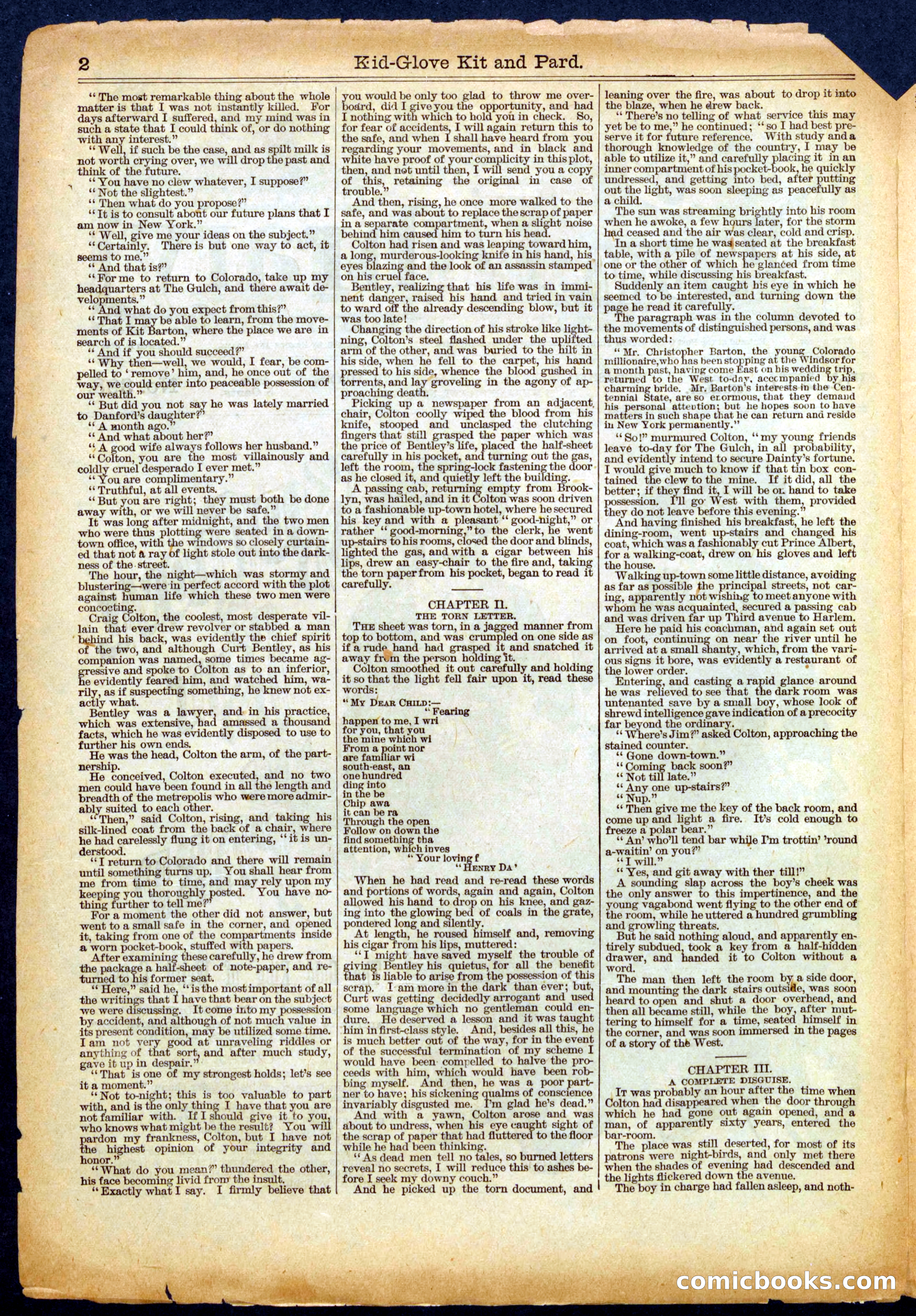 Beadle's Half Dime Library, No. 398 — page 2 of 16