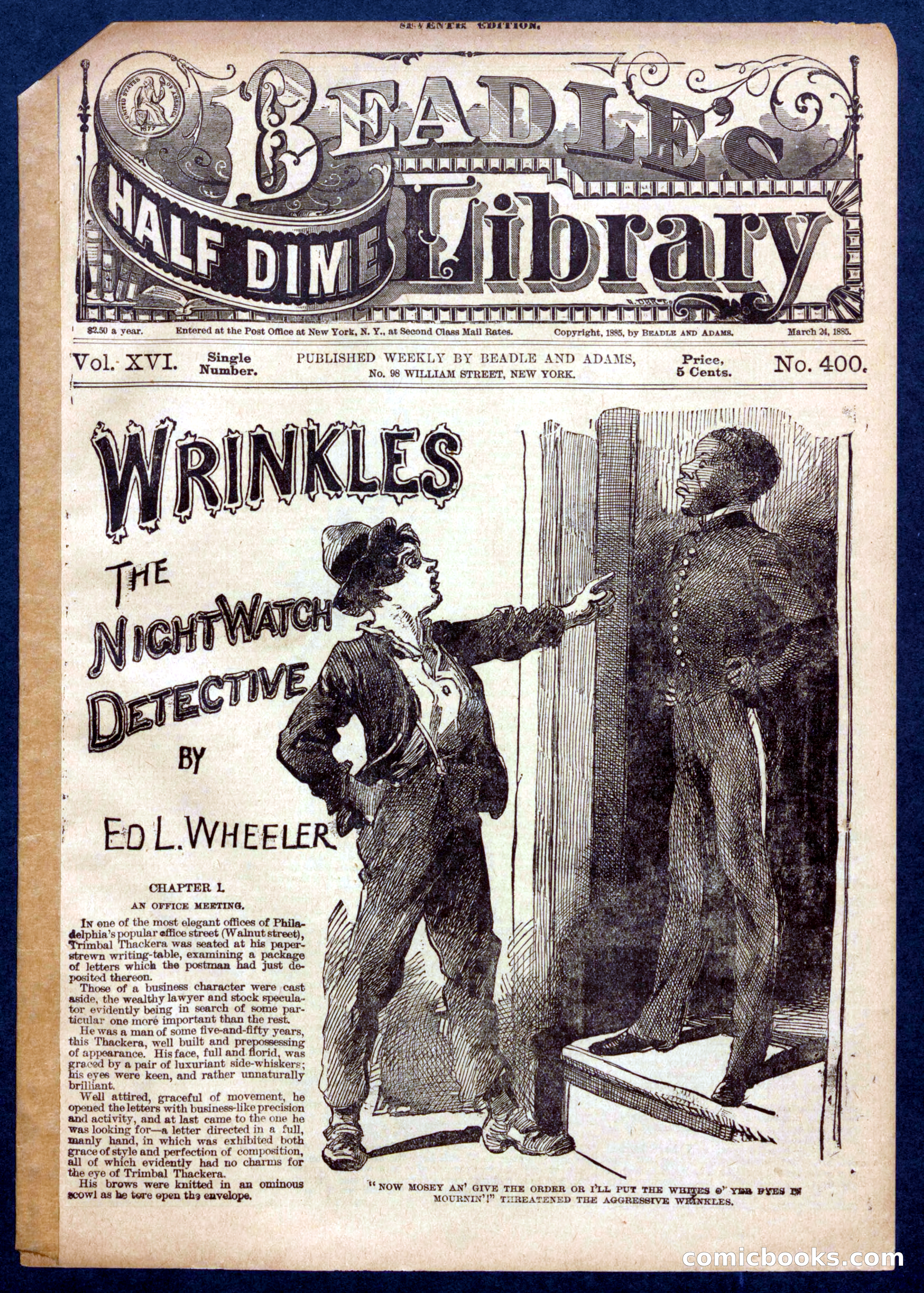 Beadle's Half Dime Library No. 400 — page 1 of 16