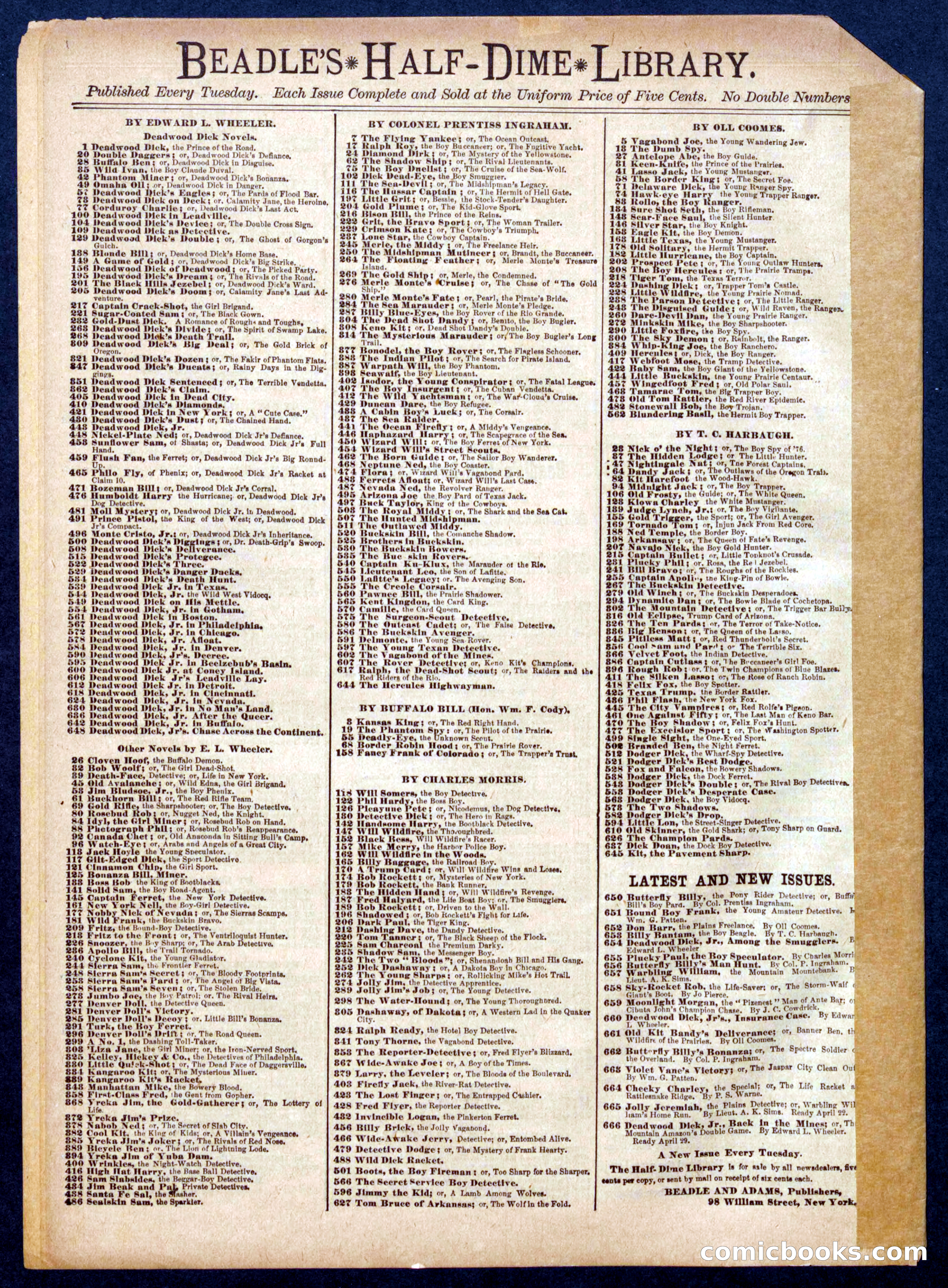Beadle's Half Dime Library No. 400 — page 16 of 16