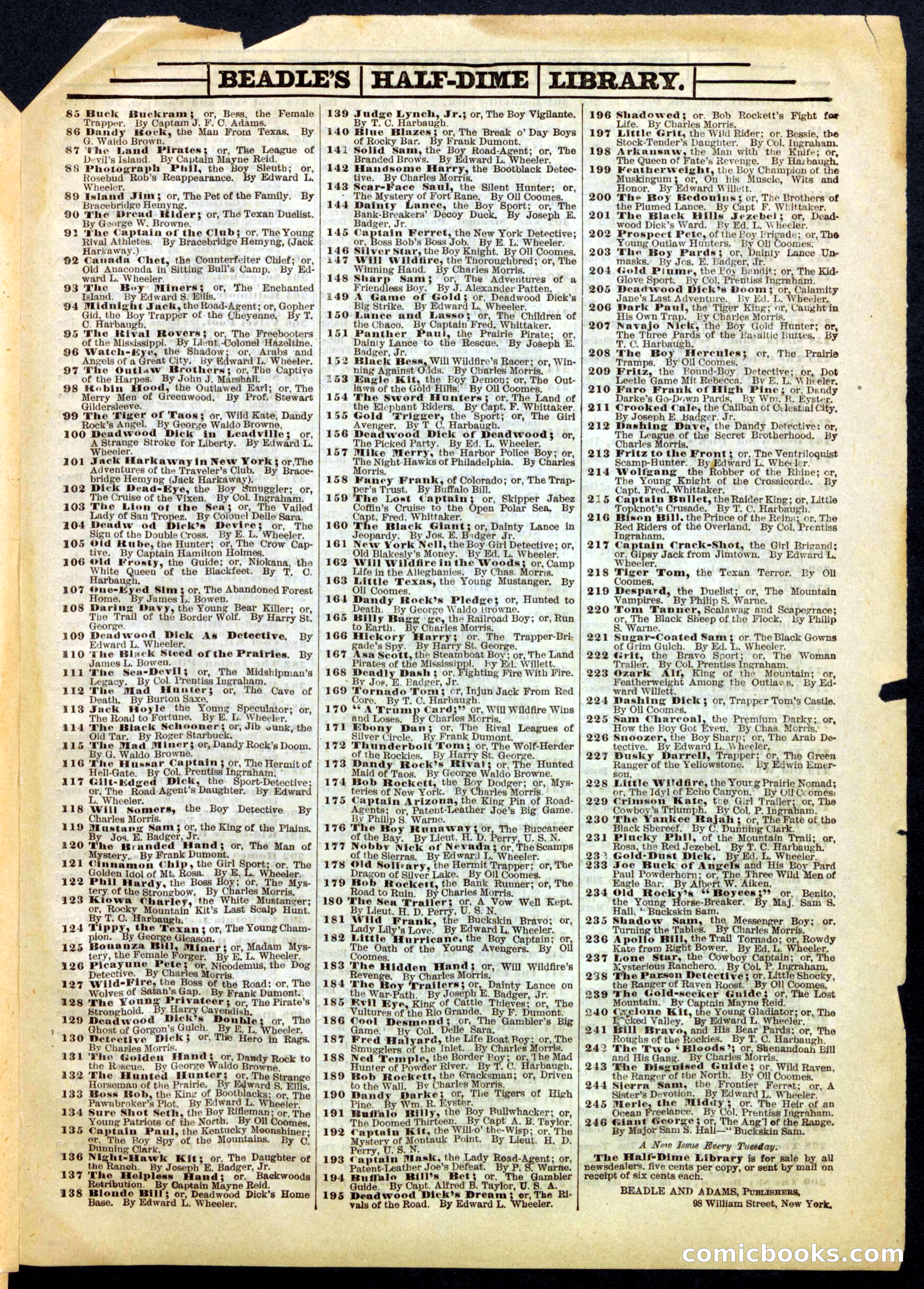 Beadle's Half Dime Library No. 401 — page 15 of 16