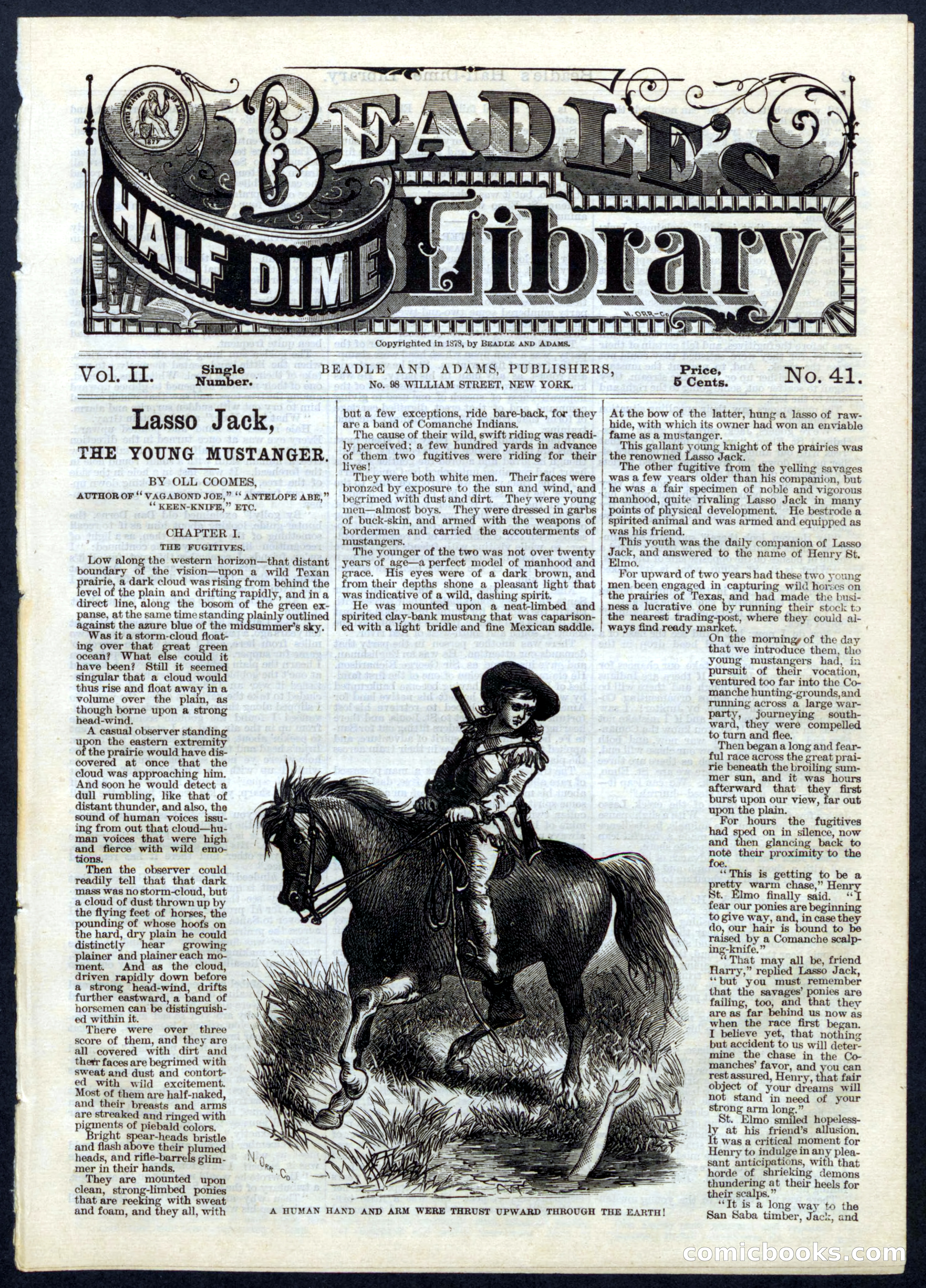 Beadle's Half Dime Library No. 41 — page 1 of 16