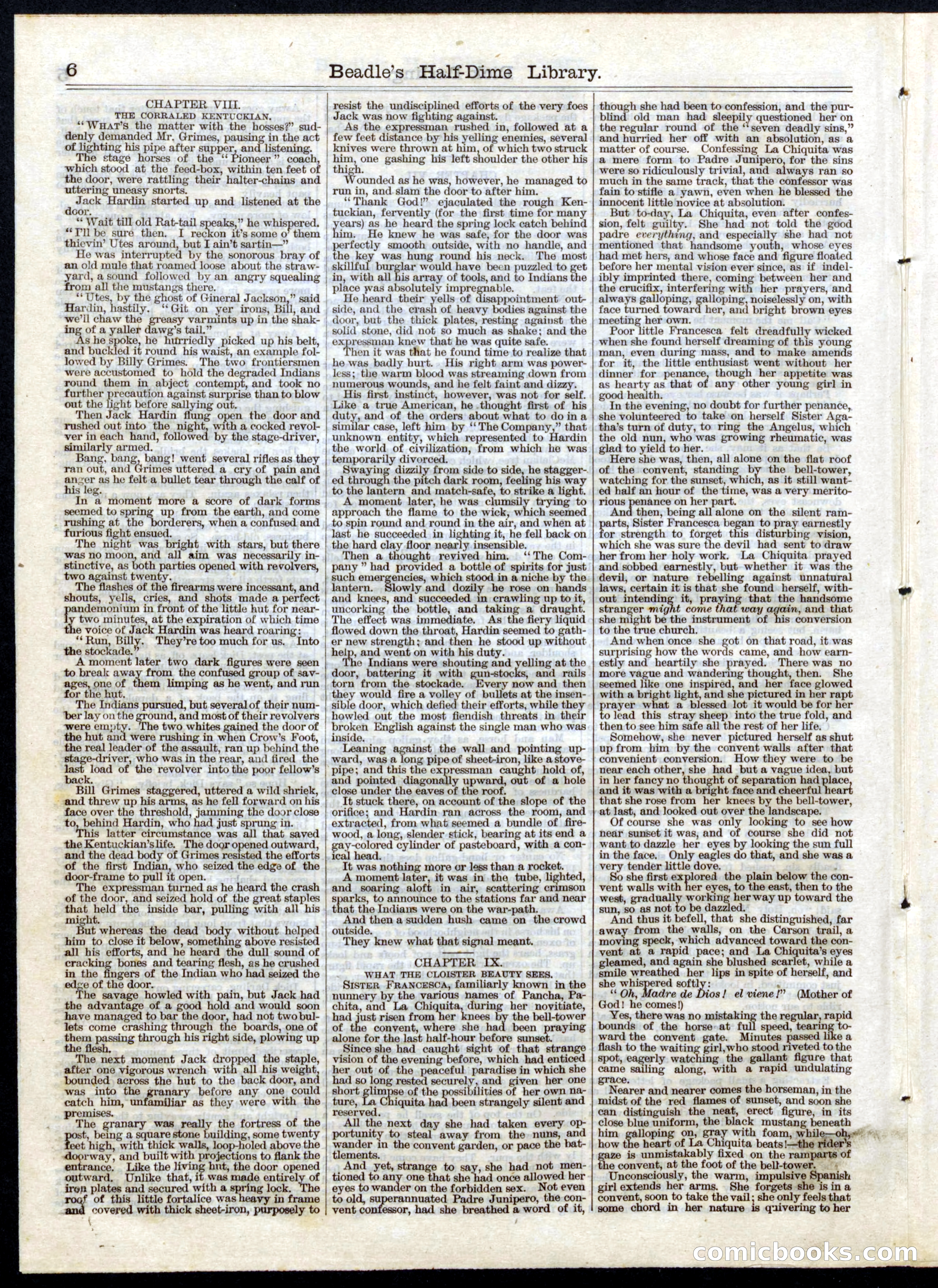 Beadle's Half Dime Library, No. 48 — page 6 of 16