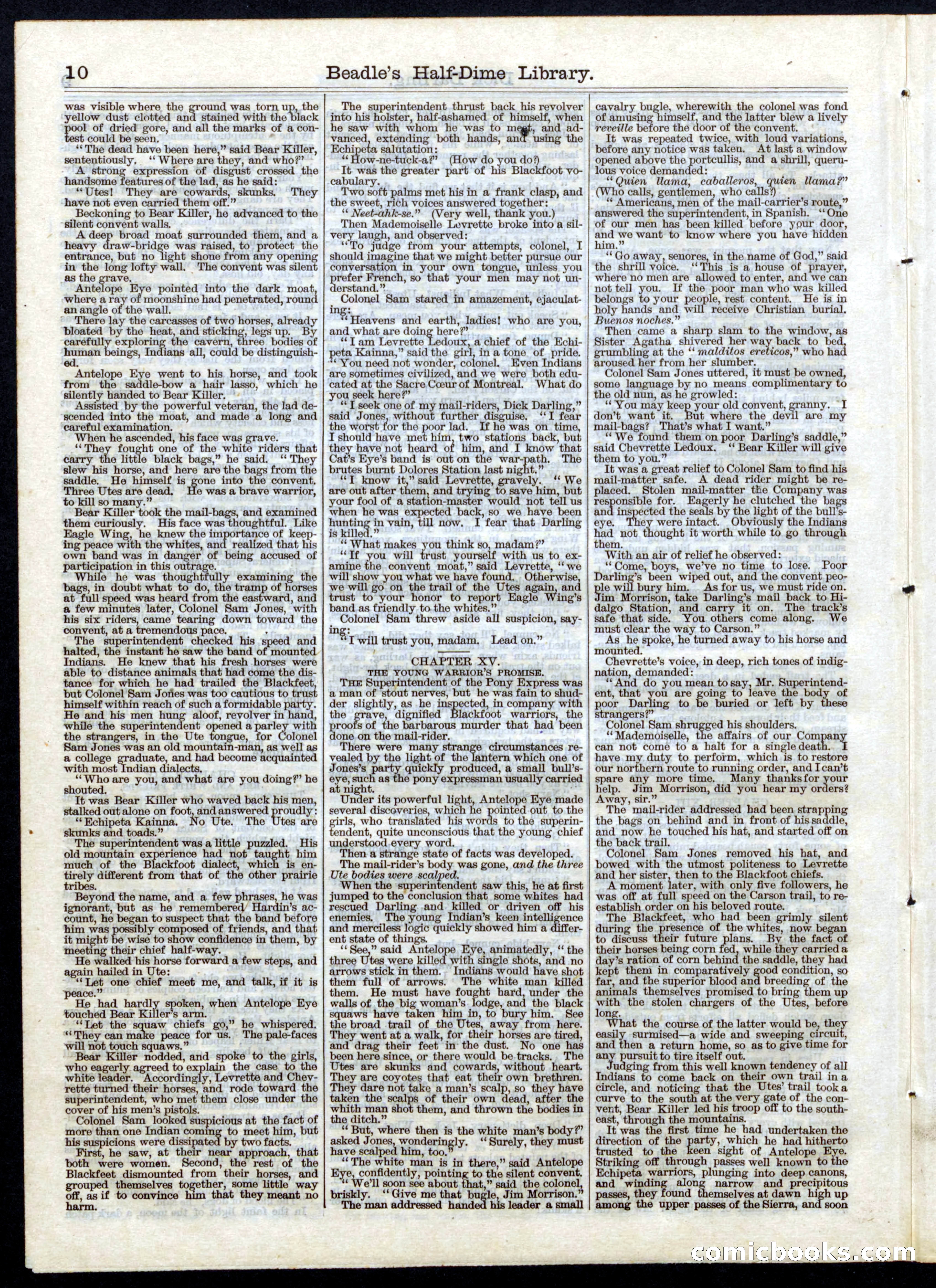 Beadle's Half Dime Library, No. 48 — page 10 of 16