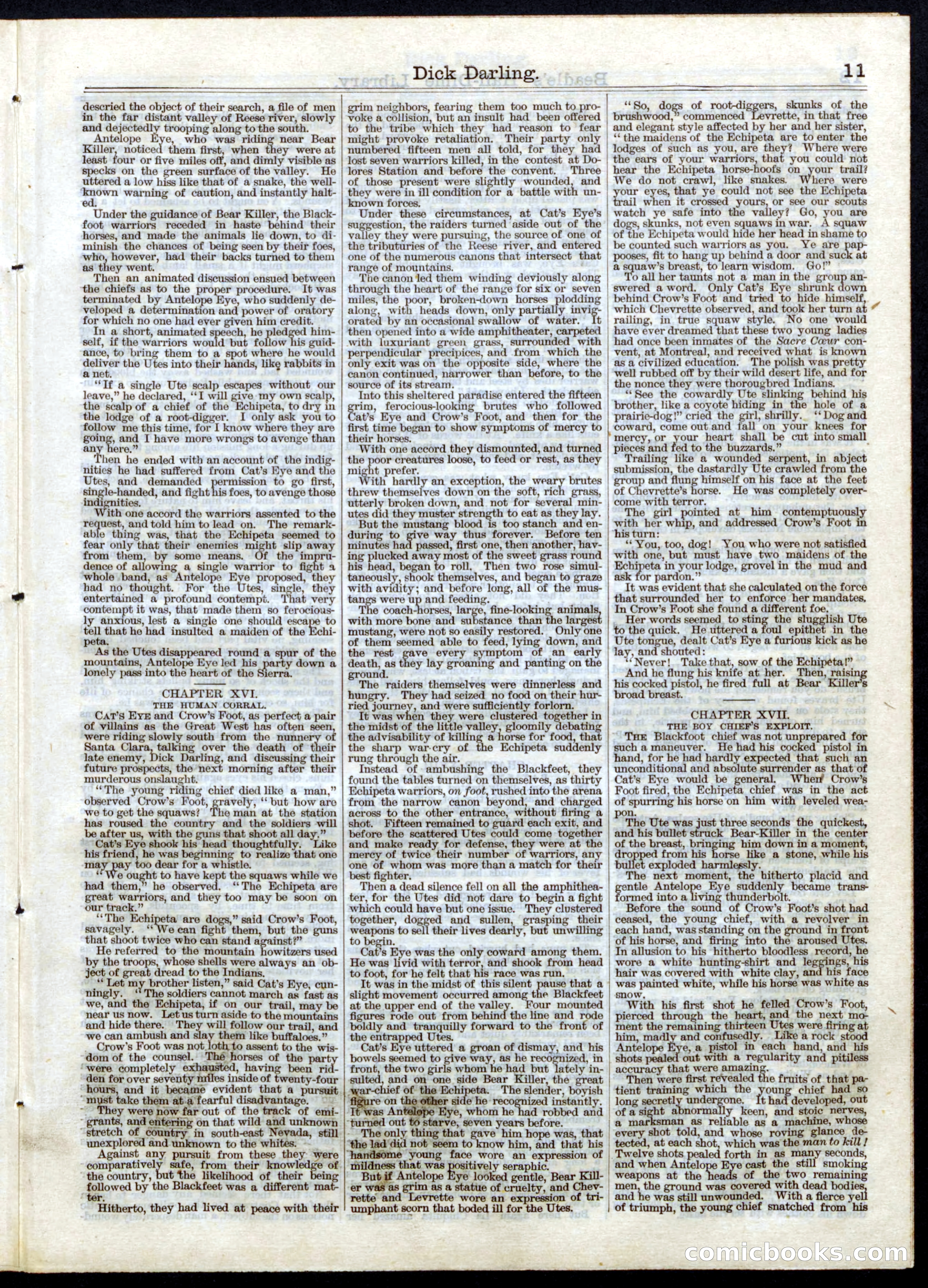 Beadle's Half Dime Library, No. 48 — page 11 of 16