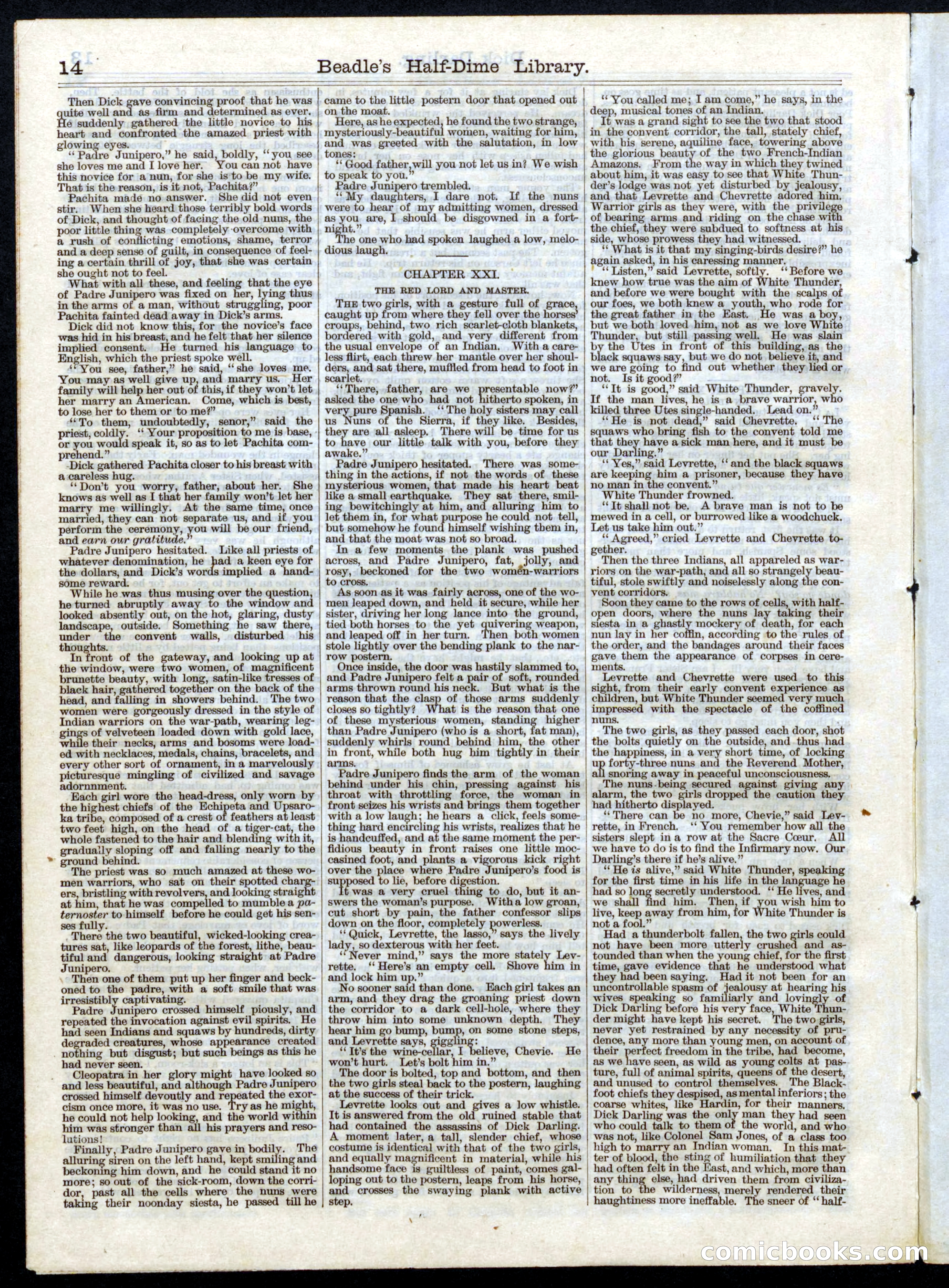 Beadle's Half Dime Library, No. 48 — page 14 of 16